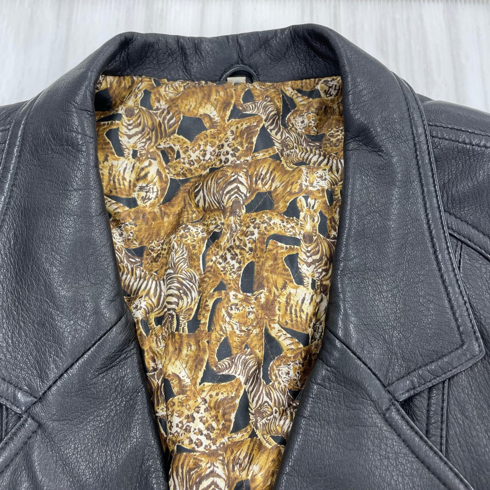 ジャケット 鹿革 ジャケット L ブラック