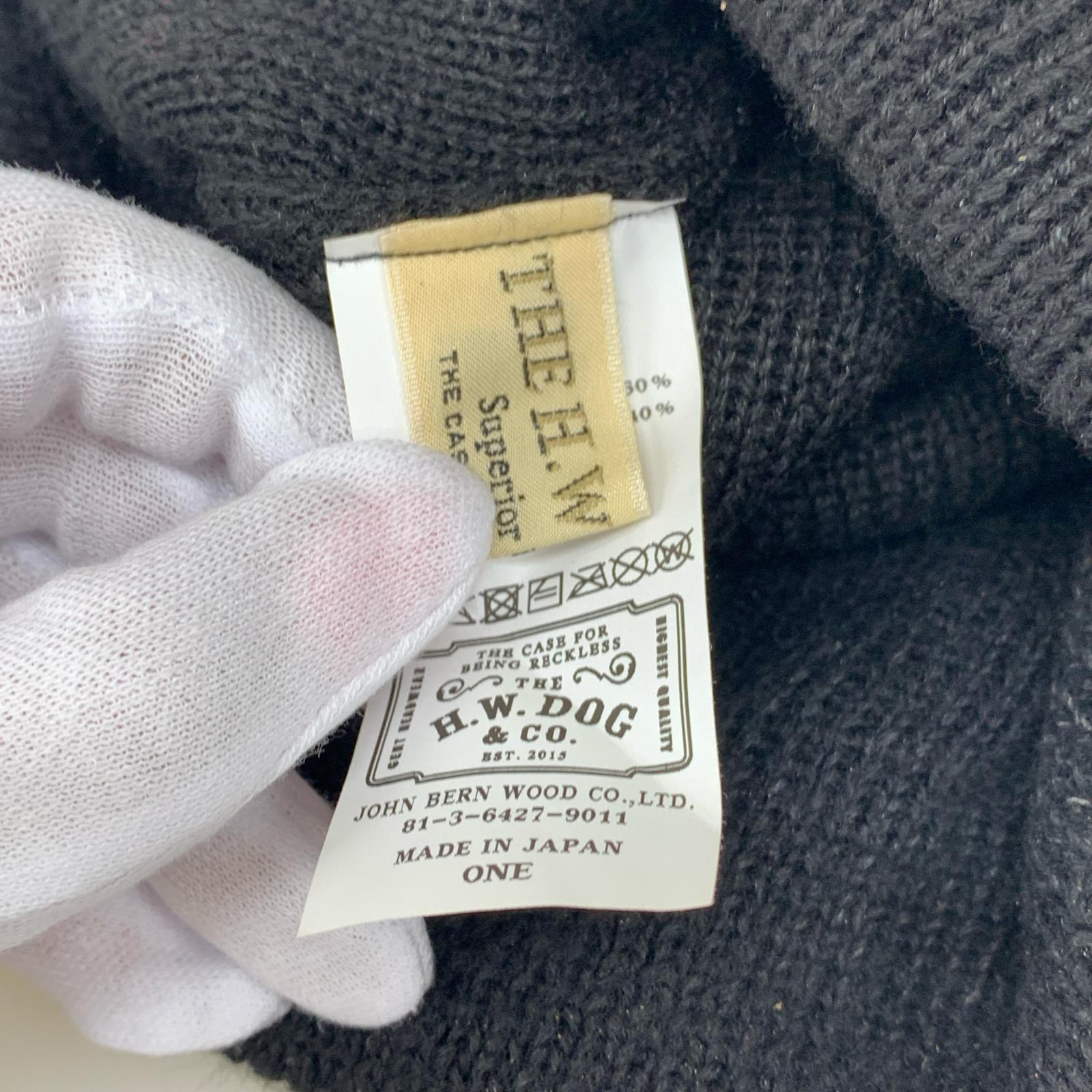 ニットキャップ THE H.W DOG &CO 黒 ブラック