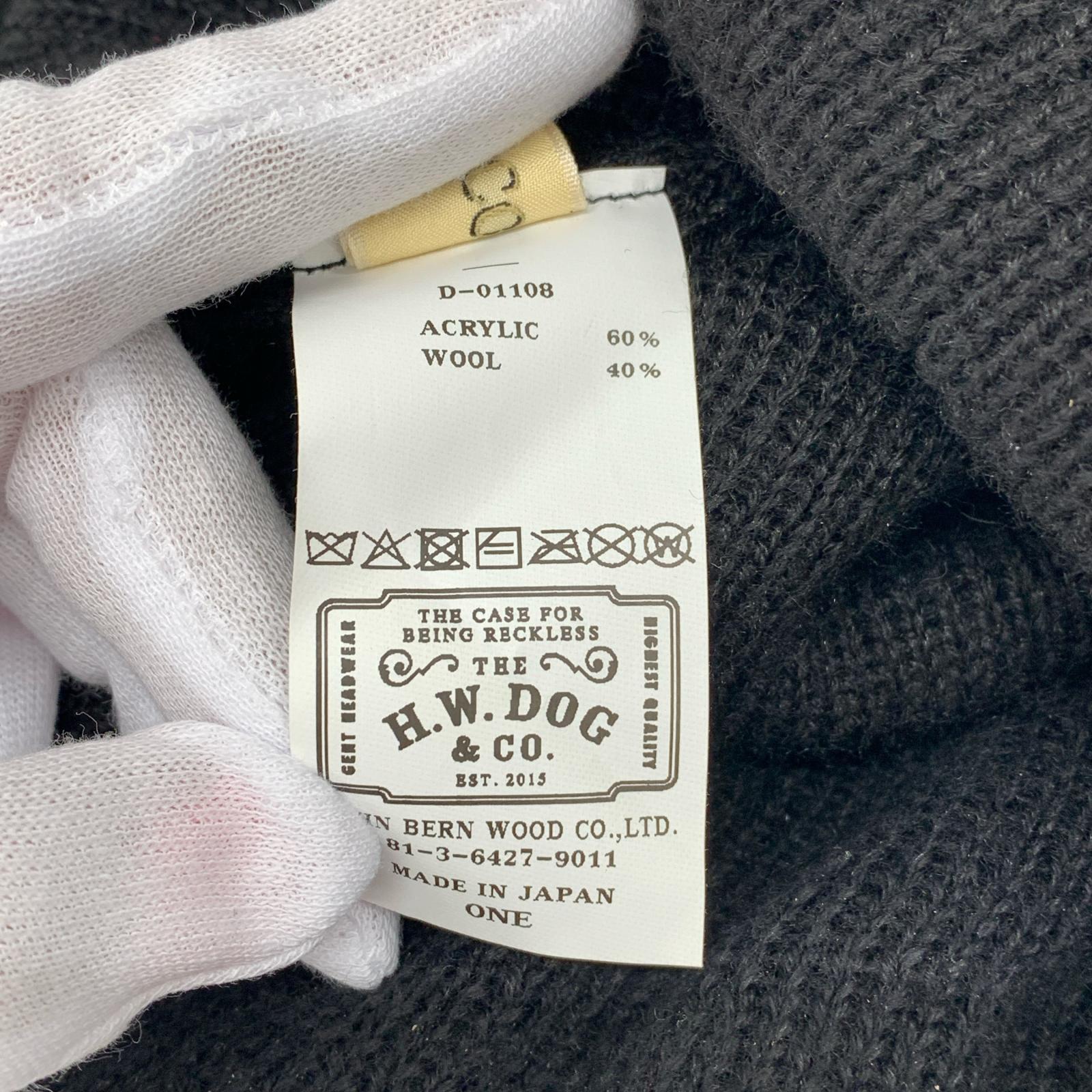 ニットキャップ THE H.W DOG &CO 黒 ブラック