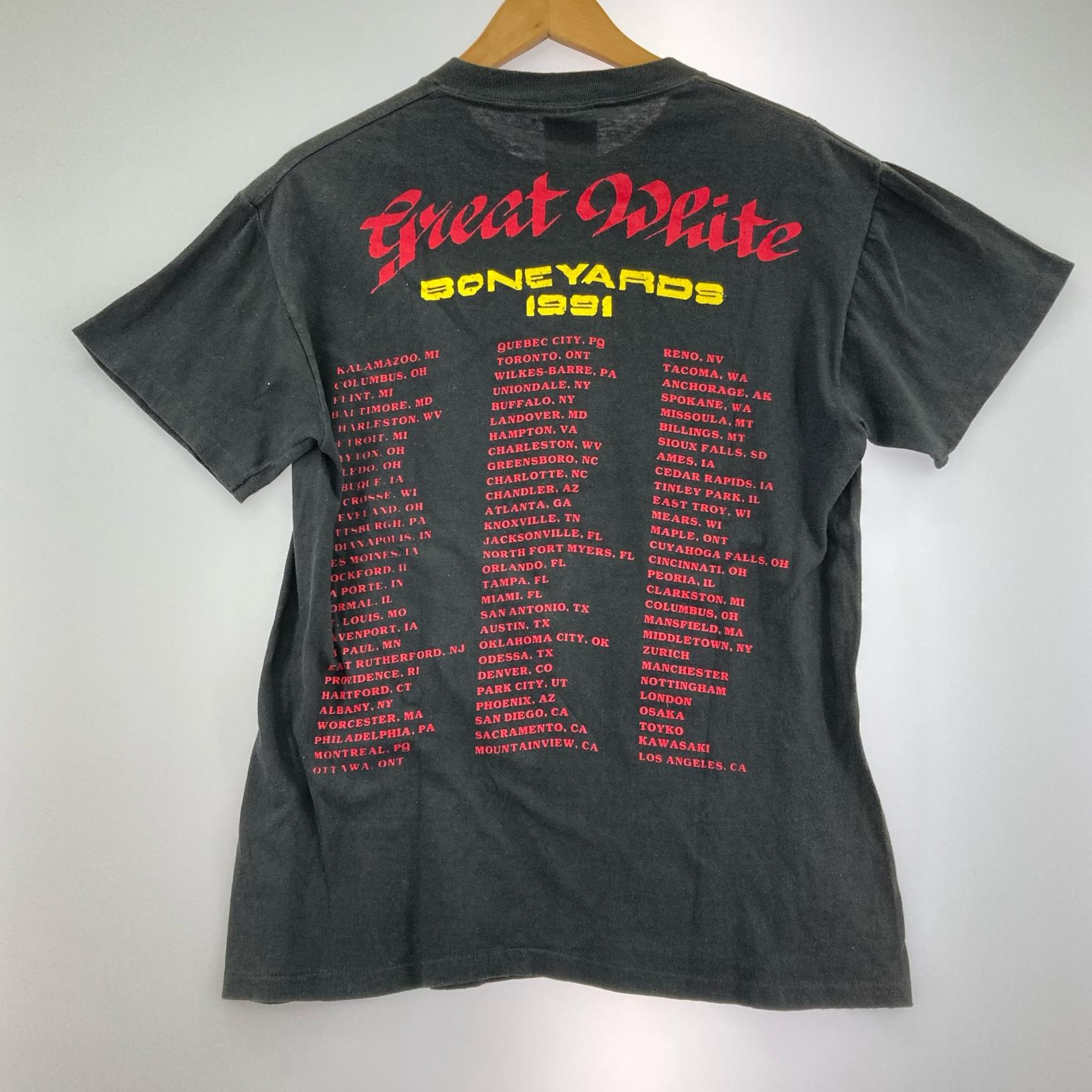 半袖Tシャツ 90s Great White (M) M ブラック