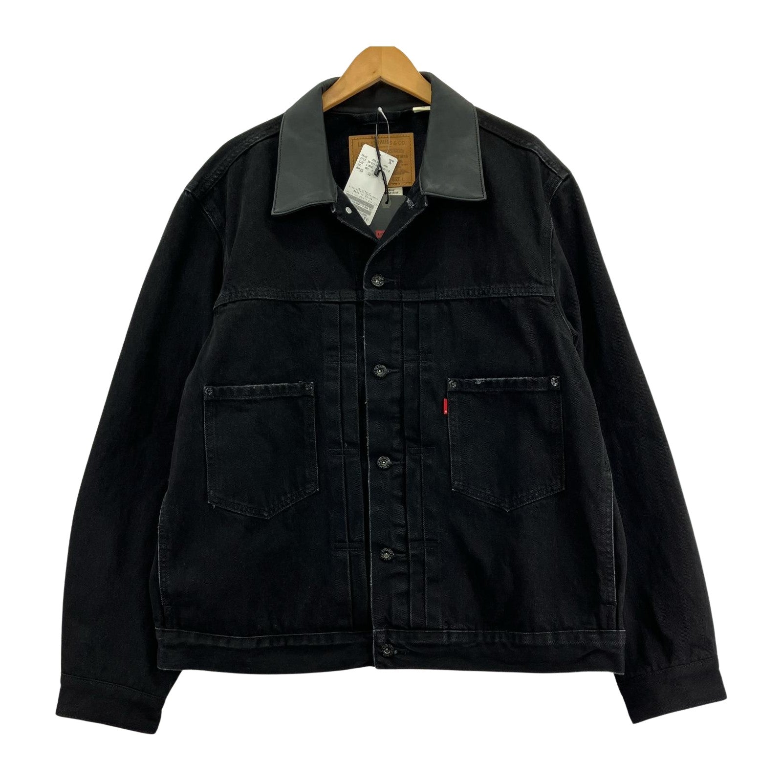 デニムジャケット x EDIFICE 別注 2nd Type トラッカージャケット(L) L ブラック