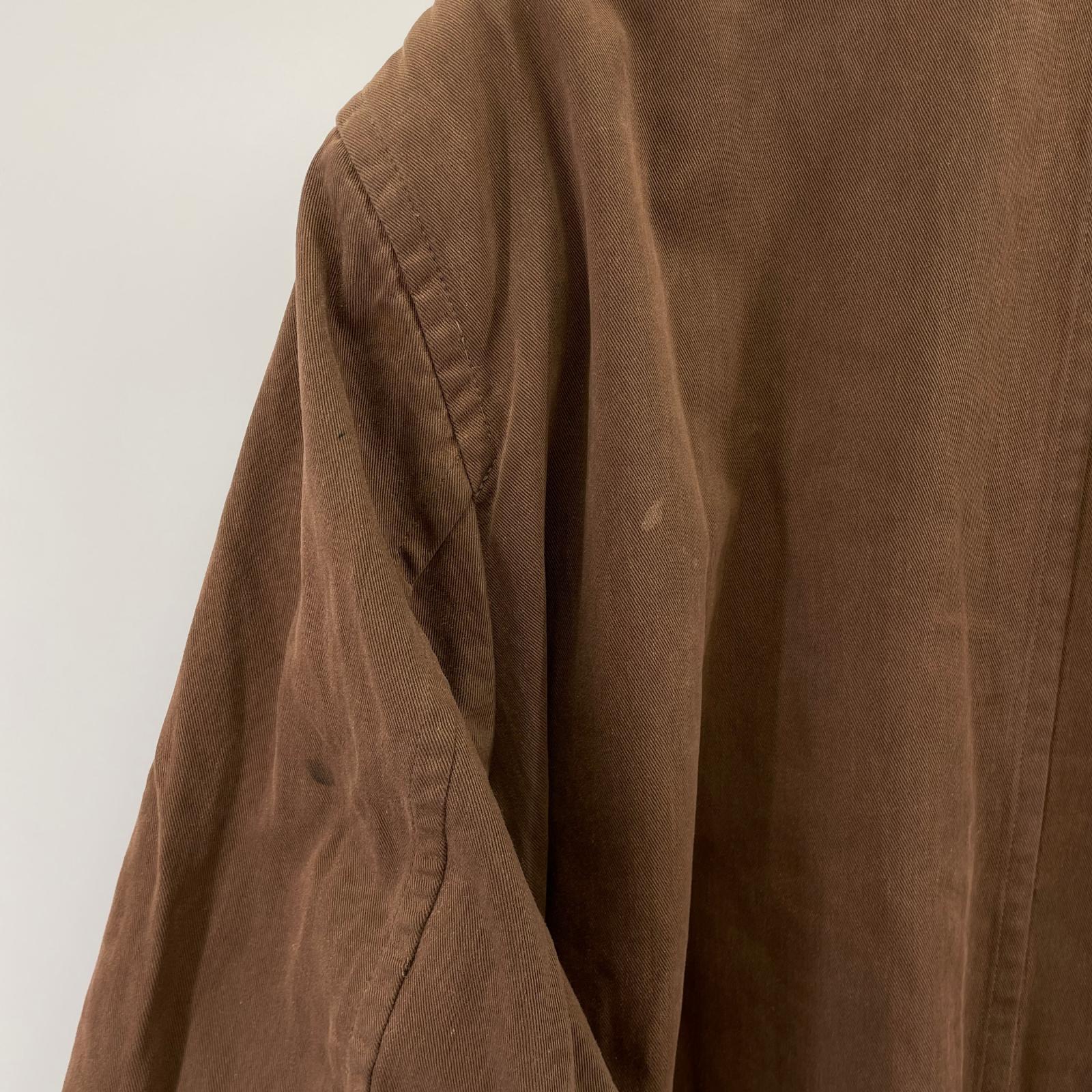 ジャケット 80s COMME des GARCONS コットンギャバ バルマカーンコート M 黒 M ブラウン
