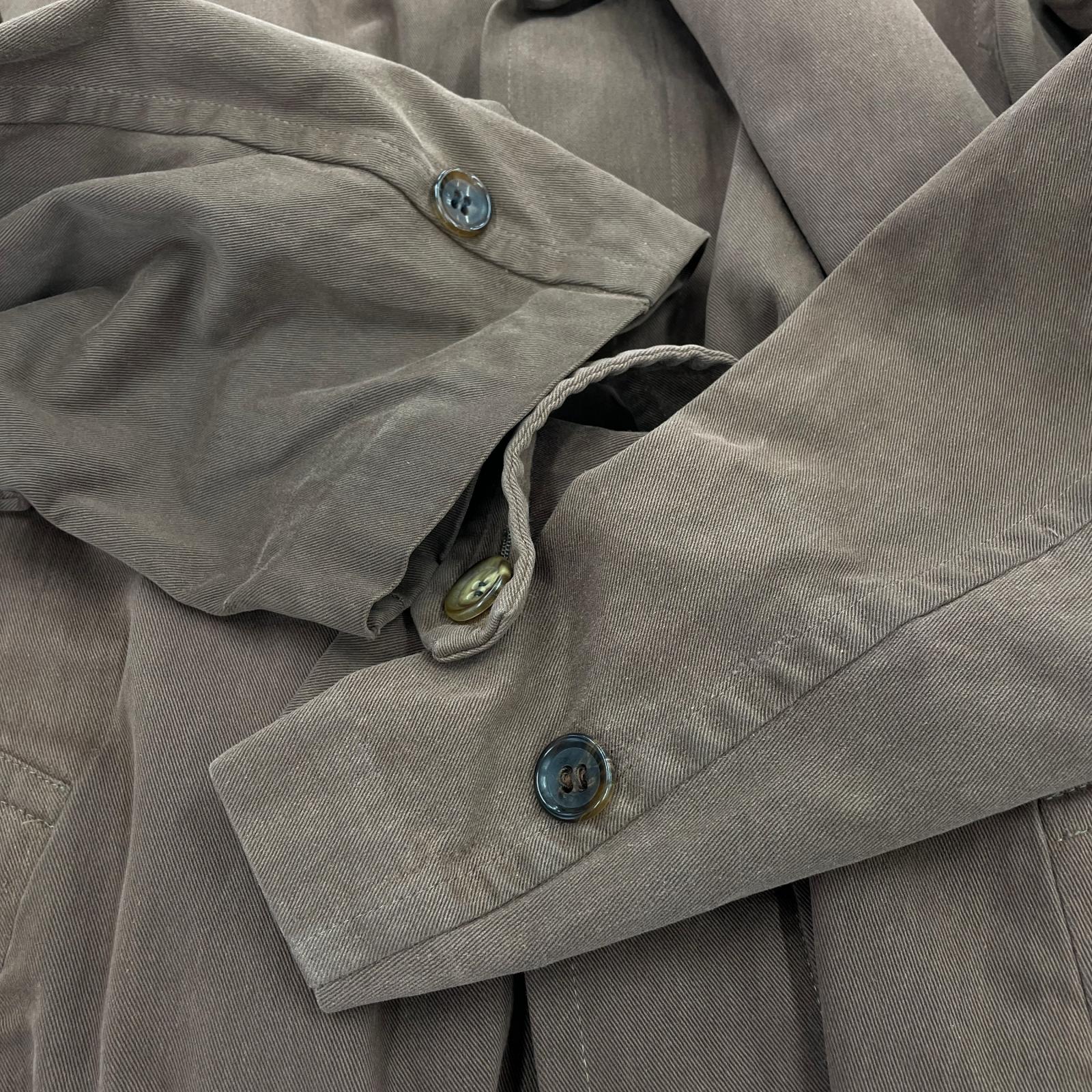 ジャケット 80s COMME des GARCONS コットンギャバ バルマカーンコート M 黒 M ブラウン