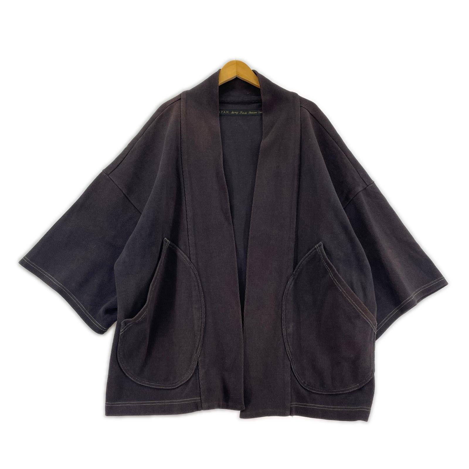 ジャケット KAPITAL ヘビーワッフルバハ作務衣 黒 フリー ブラック