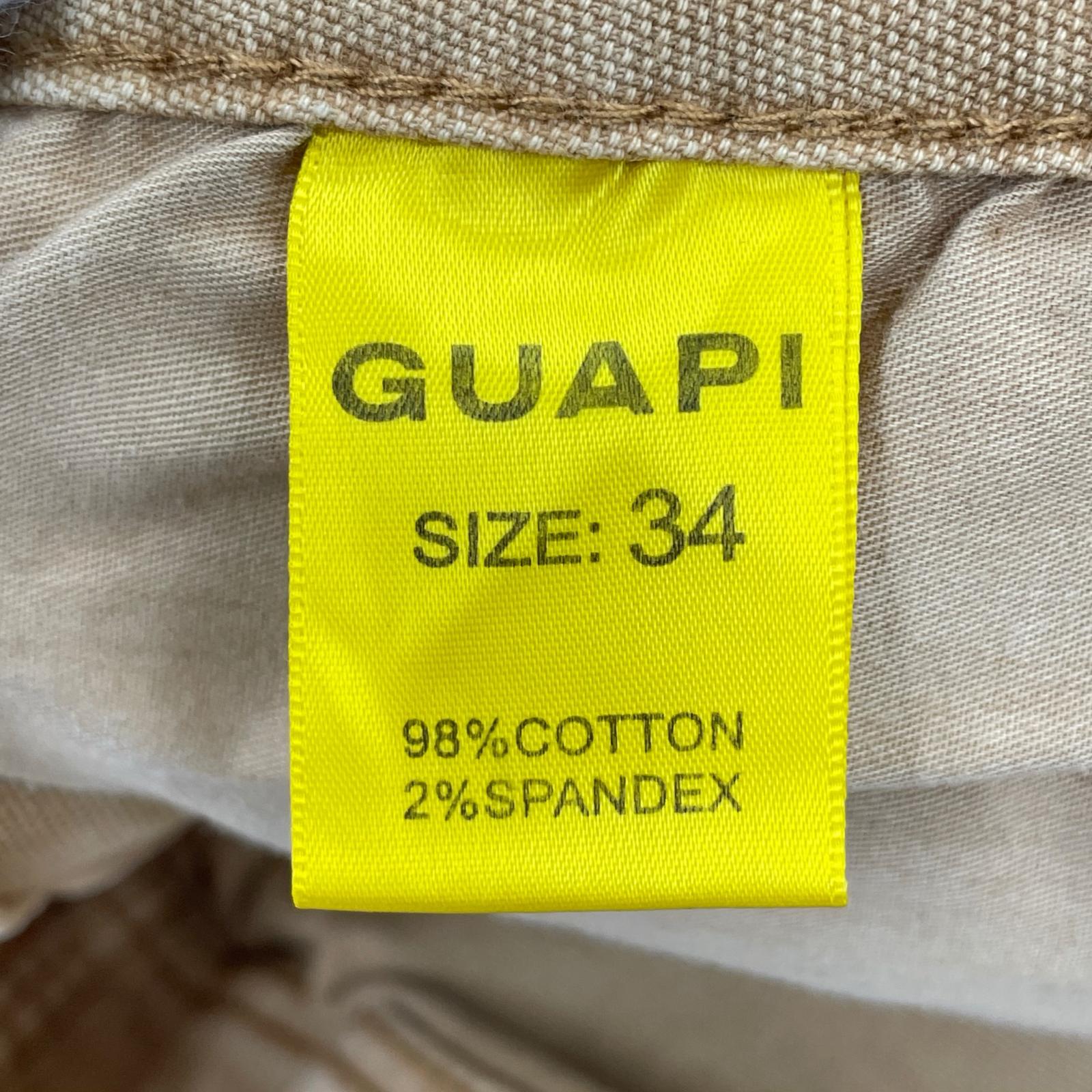 デニムパンツ GUAPI フレアデニム 34 ベージュ 34 ベージュ