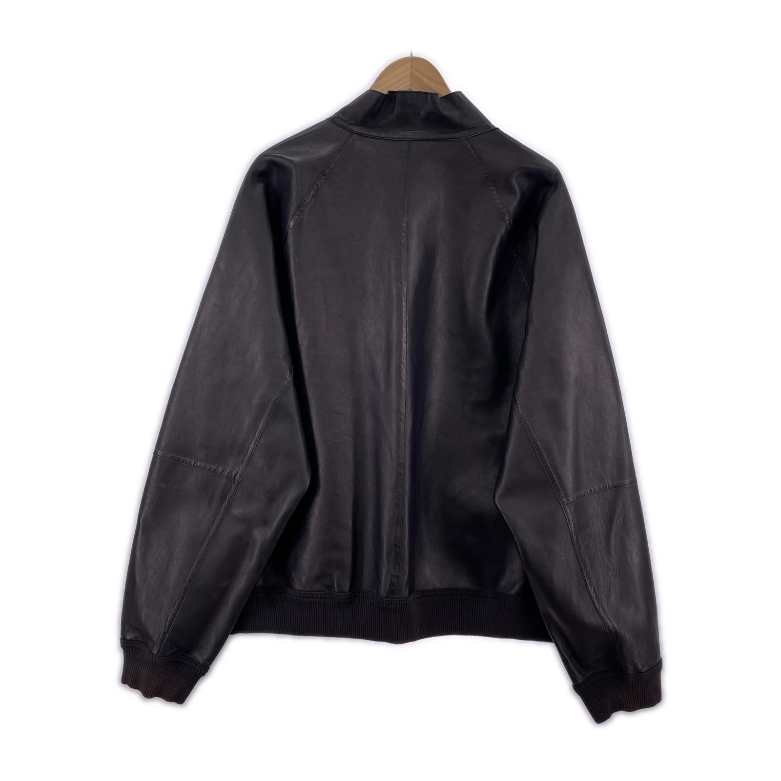 ジャケット 90s 馬無 リバーシブルレザージャケット (XL) 黒