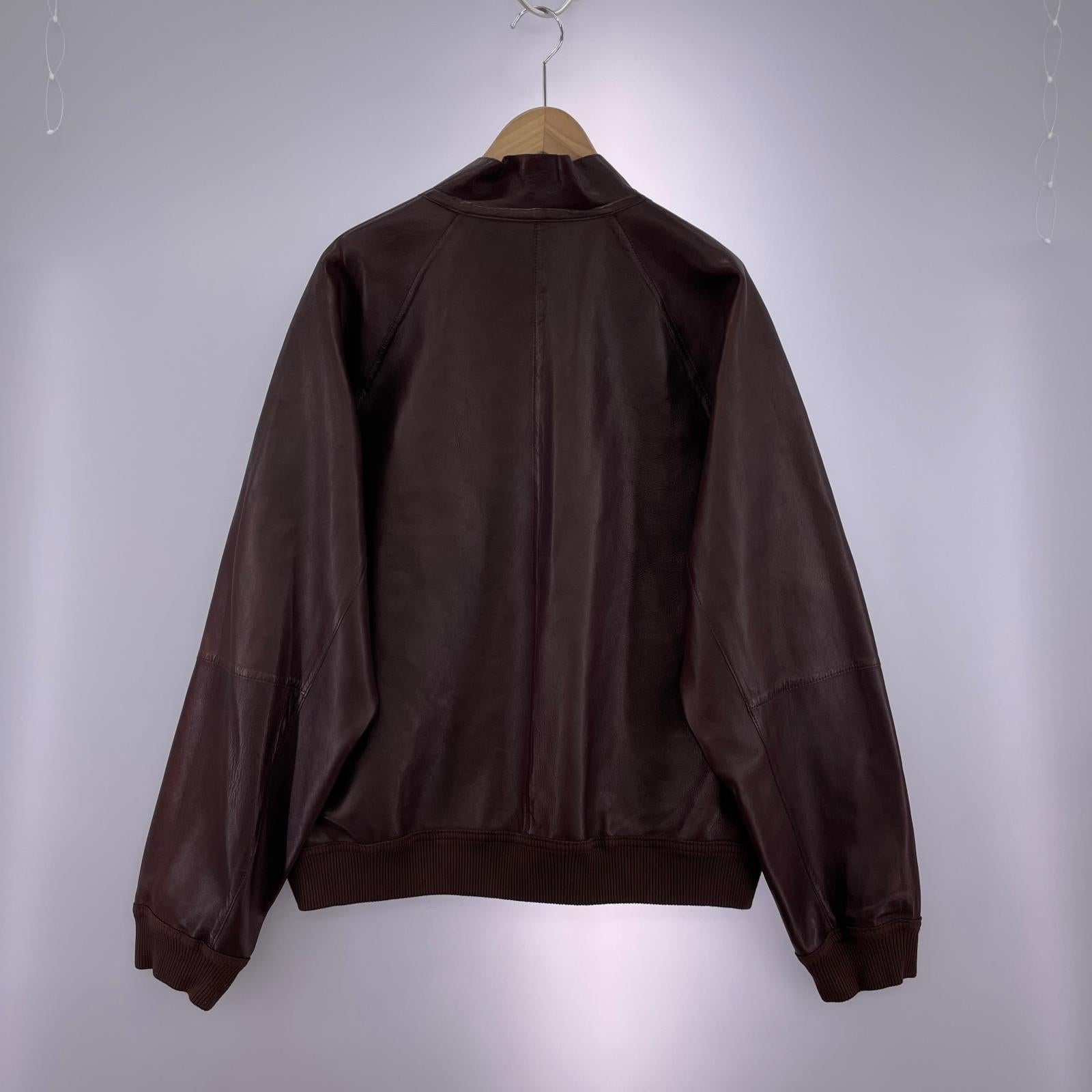 ジャケット 90s 馬無 リバーシブルレザージャケット (XL) 黒