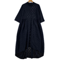 ワンピース Henrik Vibskov Very Turtle Dress ジャガード シースルーワンピース L L ブラック