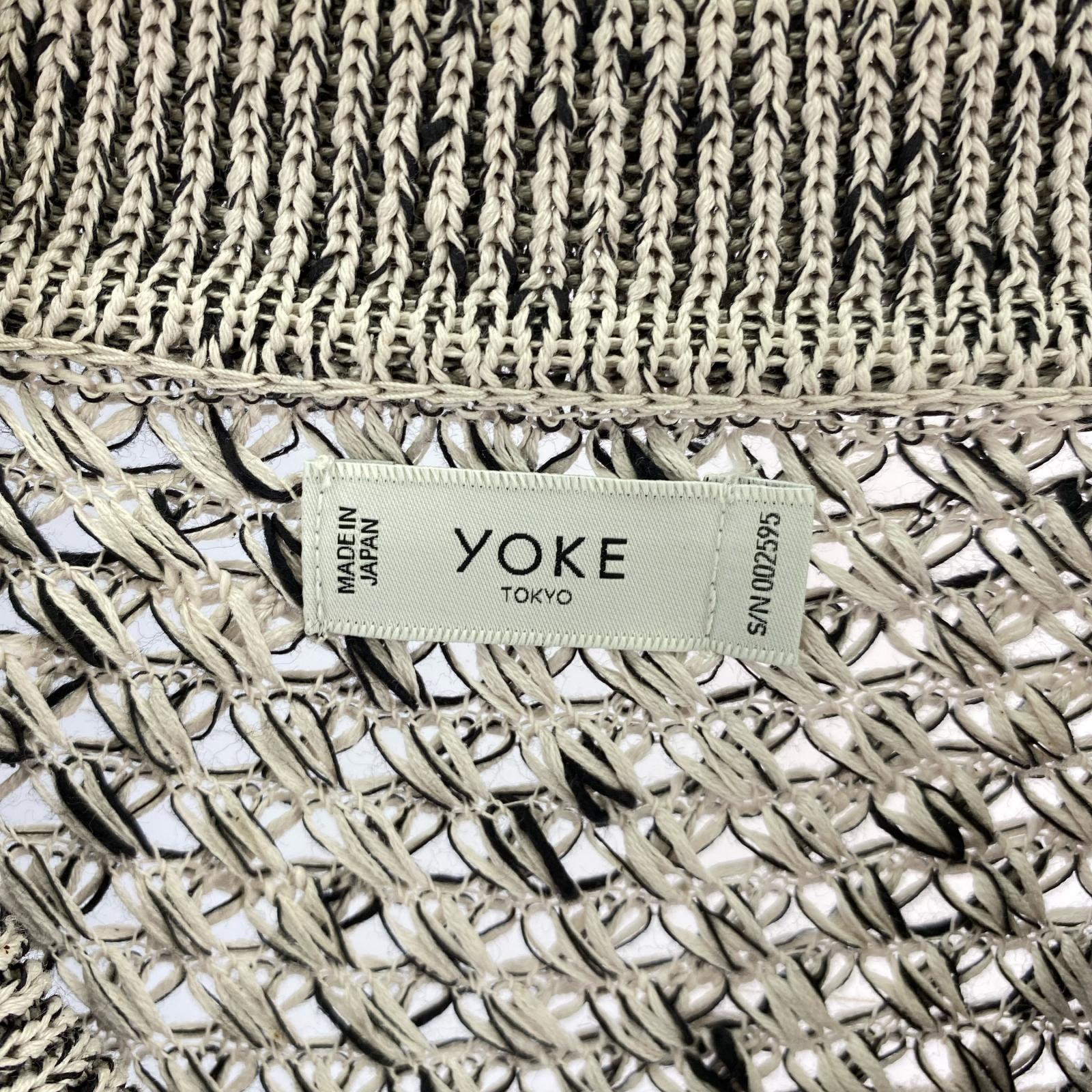 カーディガン Cotton Mesh Knit Shirt Cardigan 3 ブラック