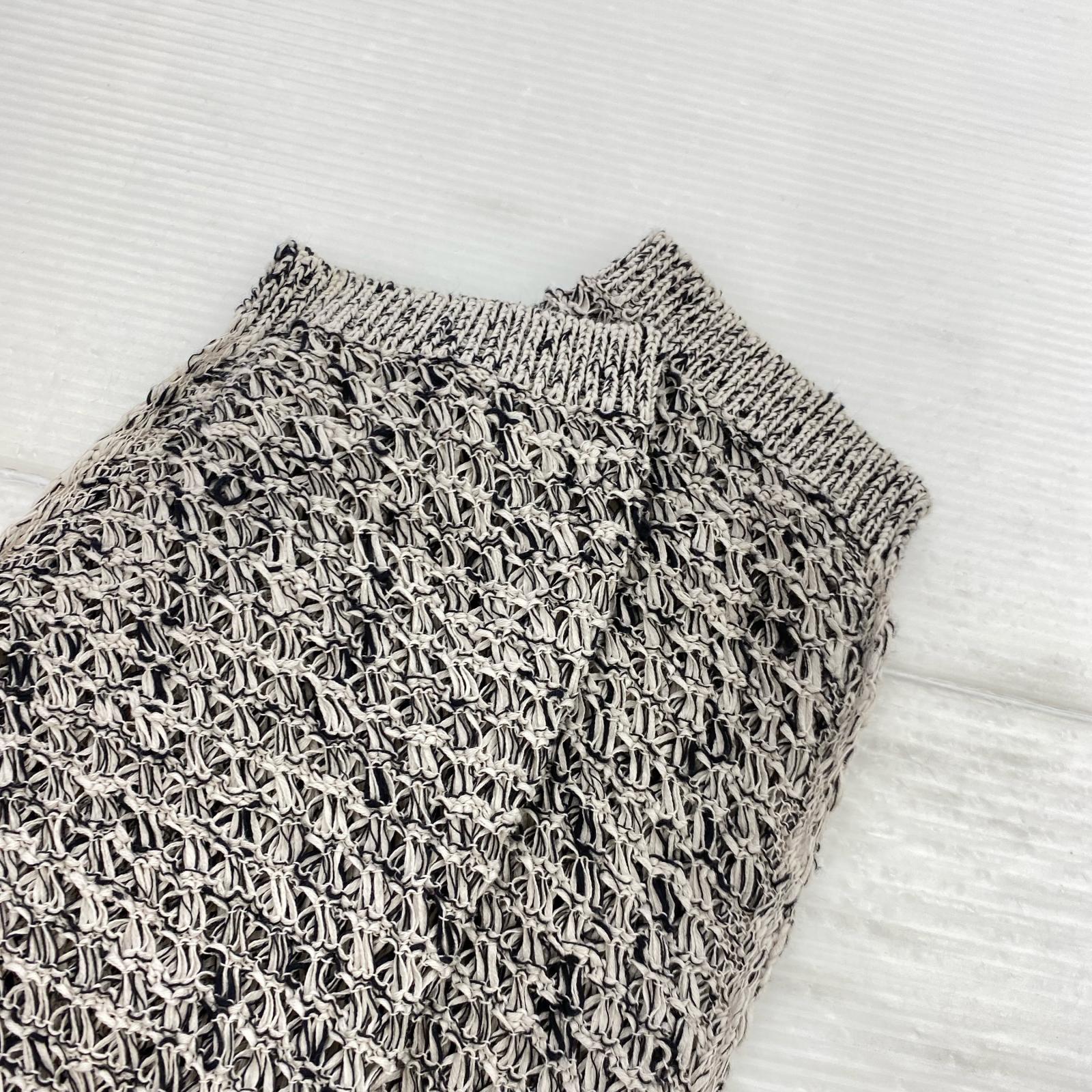 カーディガン Cotton Mesh Knit Shirt Cardigan 3 ブラック