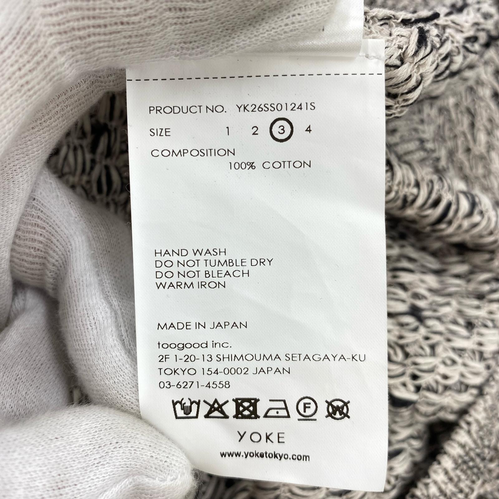 カーディガン Cotton Mesh Knit Shirt Cardigan 3 ブラック