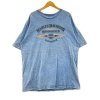 半袖Tシャツ USA製/BATTLEFIELD/両面/青 ブルー