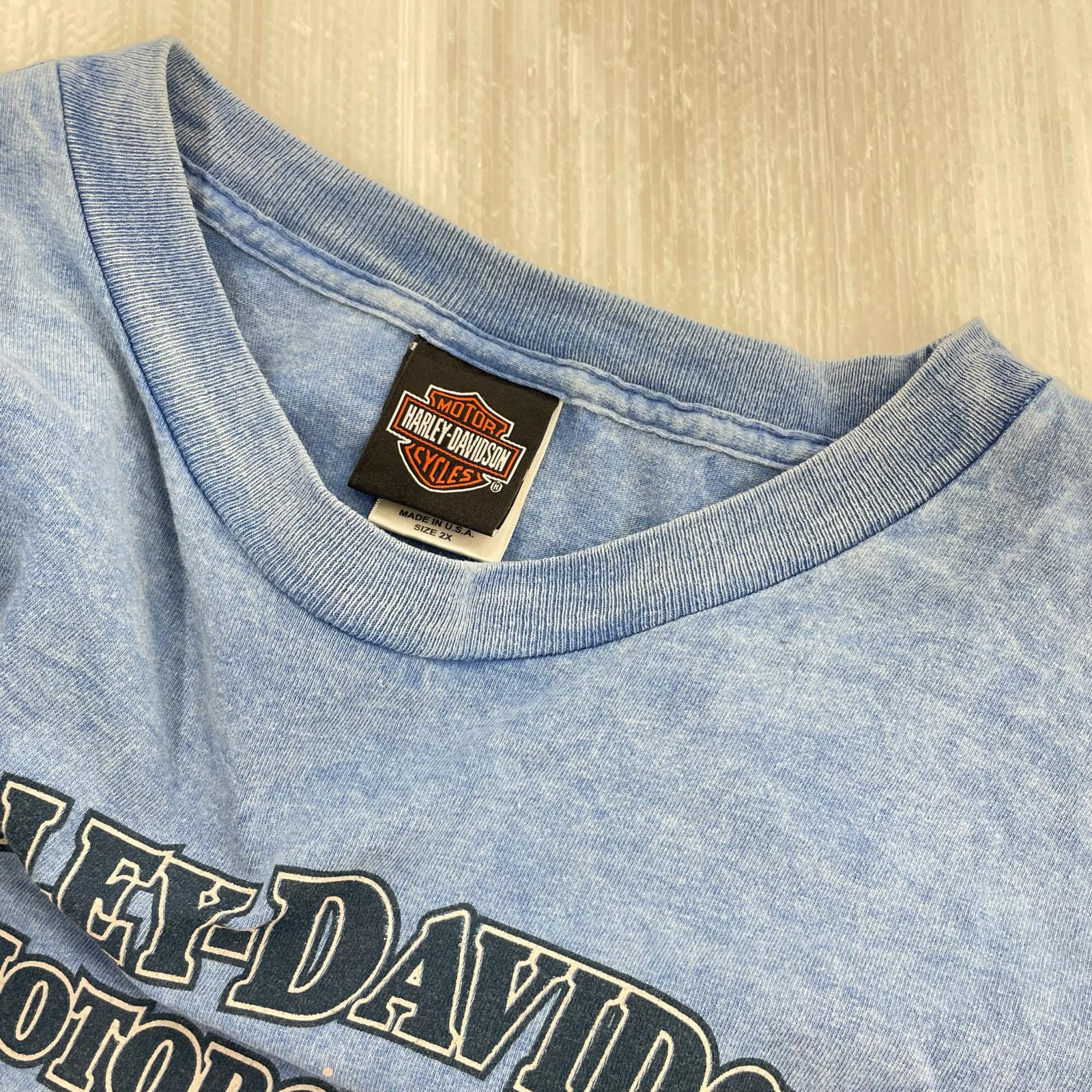 半袖Tシャツ USA製/BATTLEFIELD/両面/青 ブルー