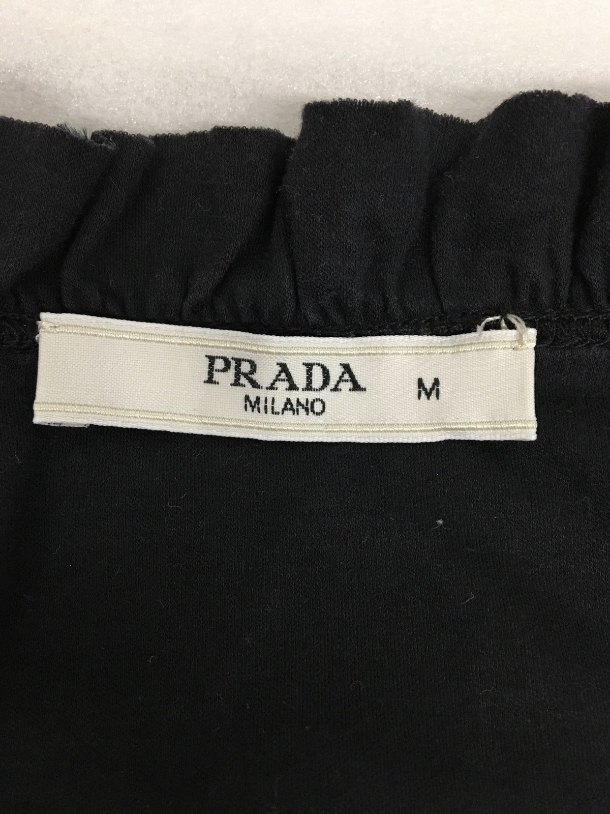 PRADA フリル Tシャツ プラダジャパン正規品 (M) ブラック