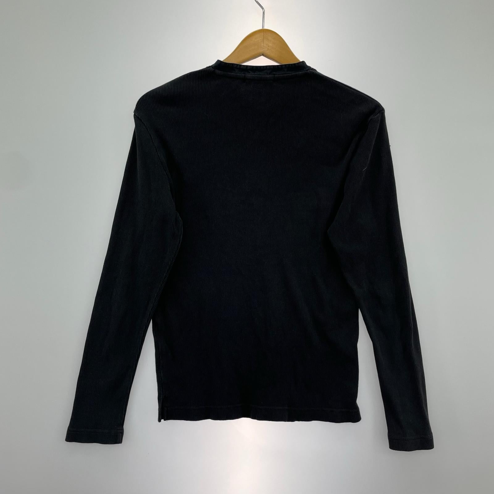 長袖Tシャツ ヘンリーネック ブラック(M) 2 ブラック