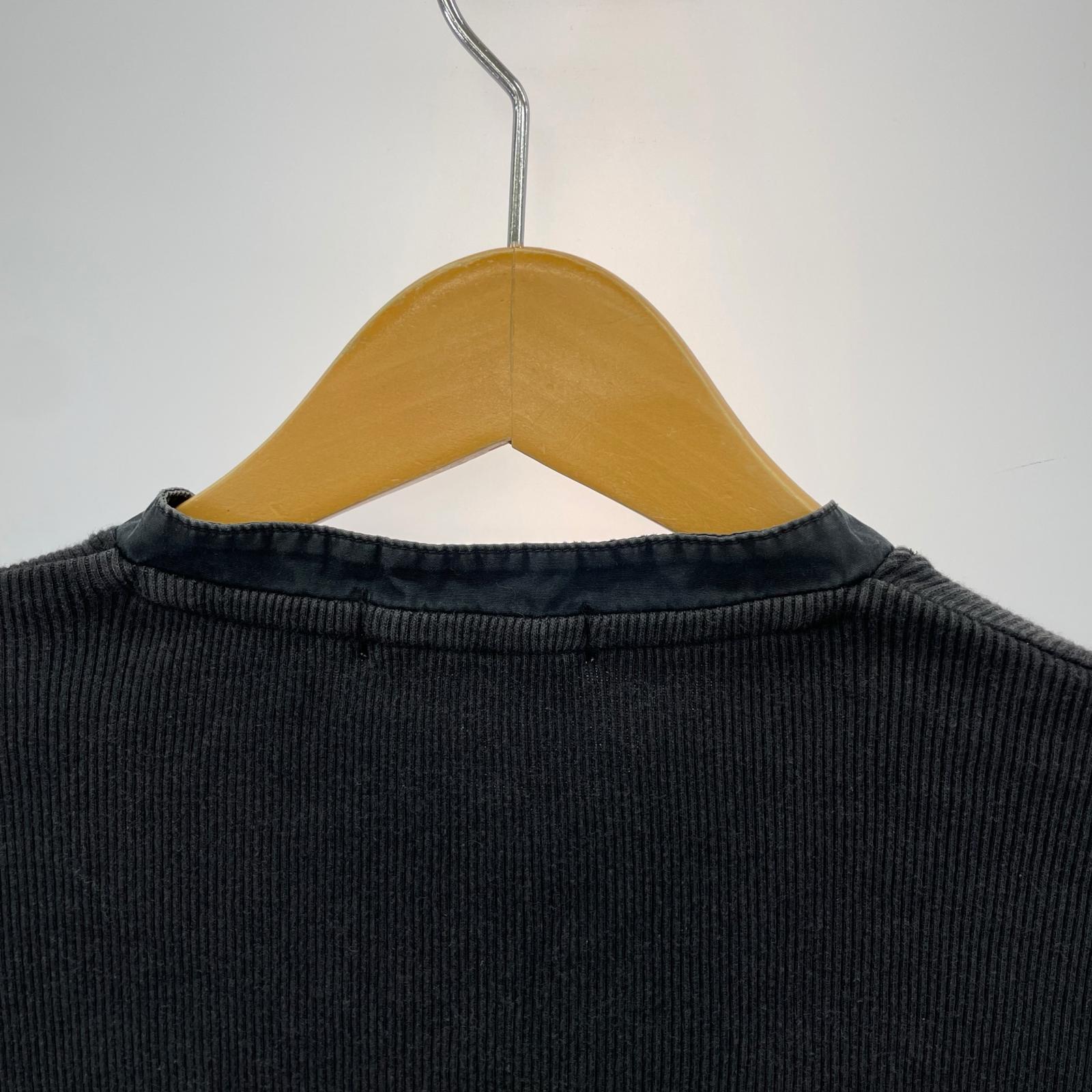 長袖Tシャツ ヘンリーネック ブラック(M) 2 ブラック