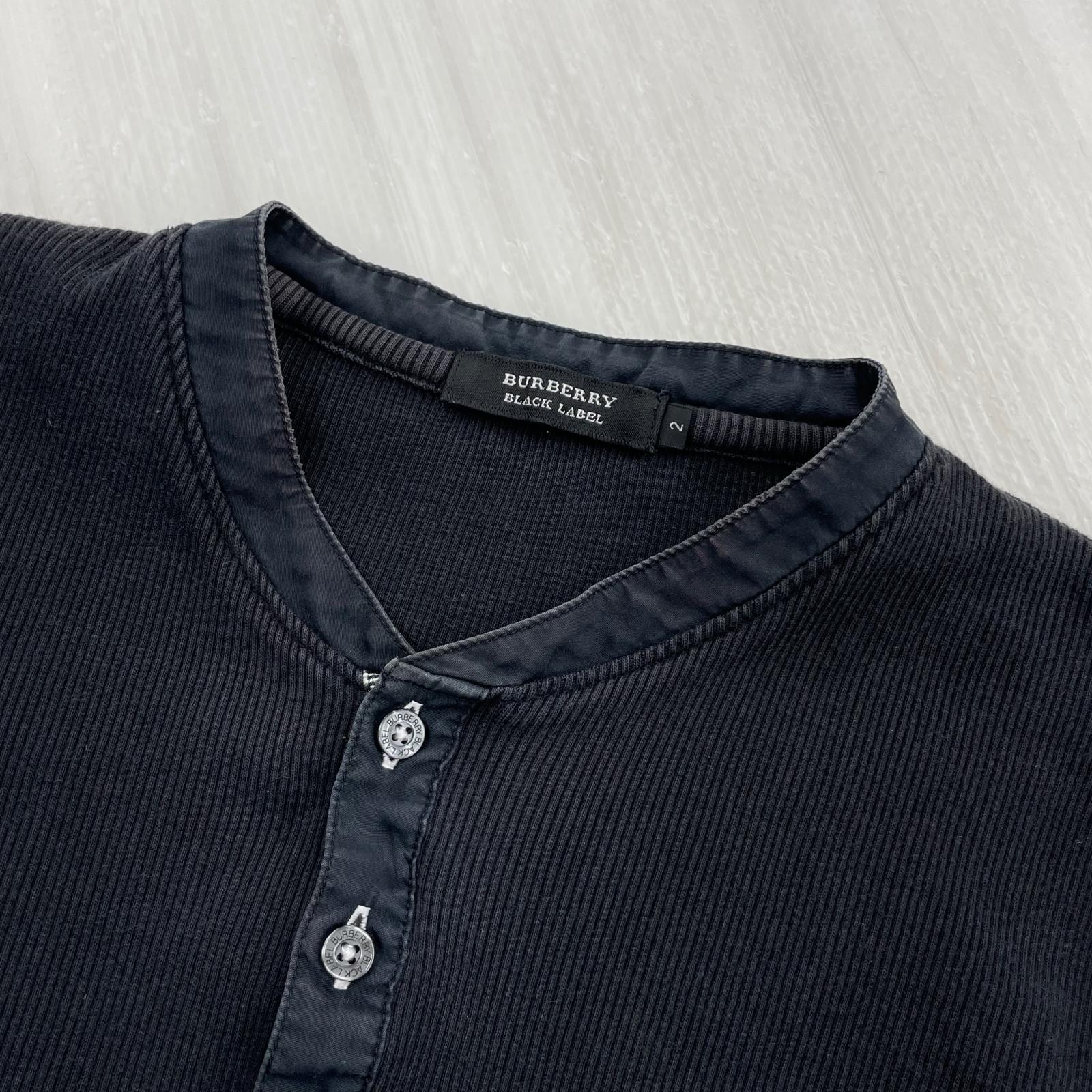 長袖Tシャツ ヘンリーネック ブラック(M) 2 ブラック