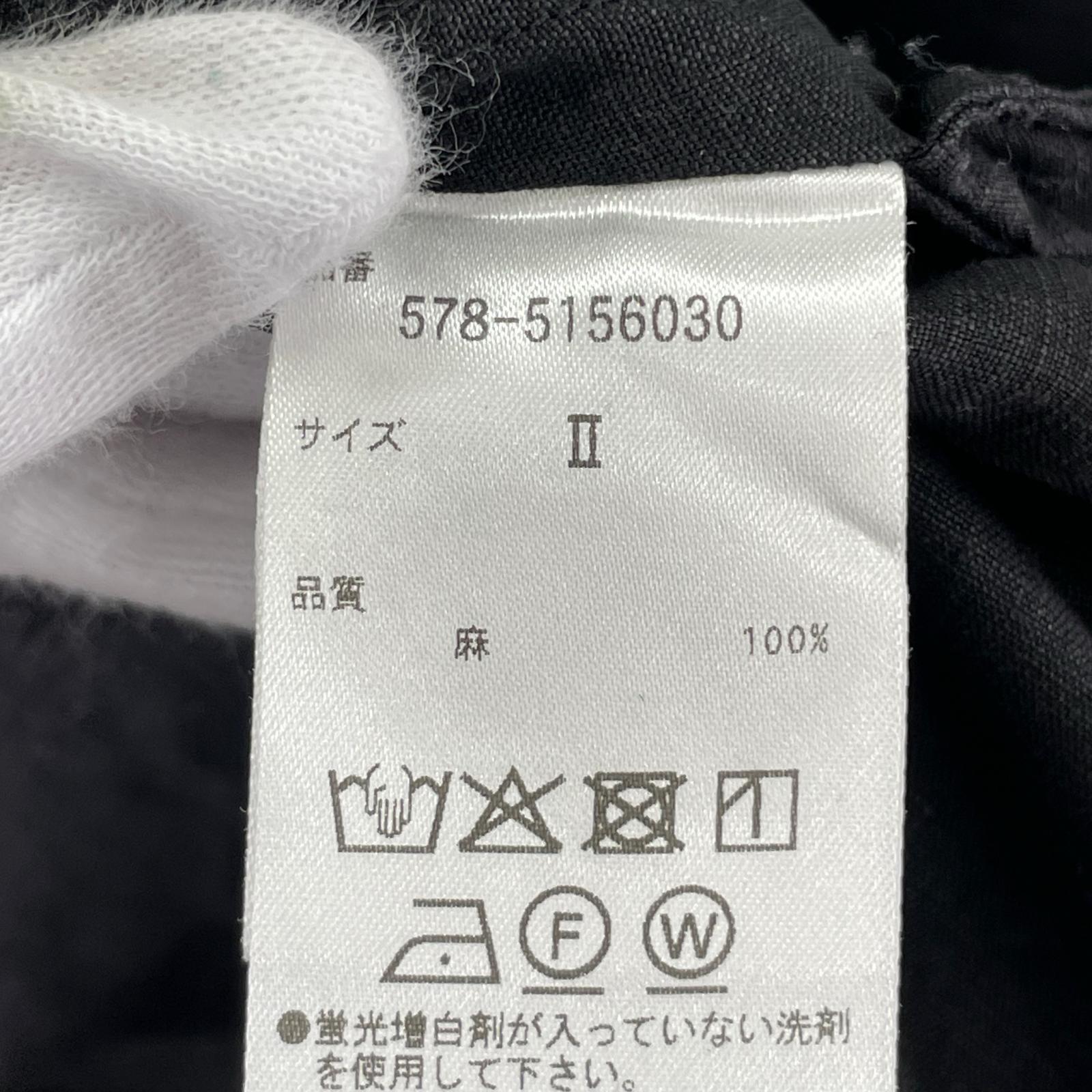 ワンピース 25ss リネンワンピース 黒 2 ブラック