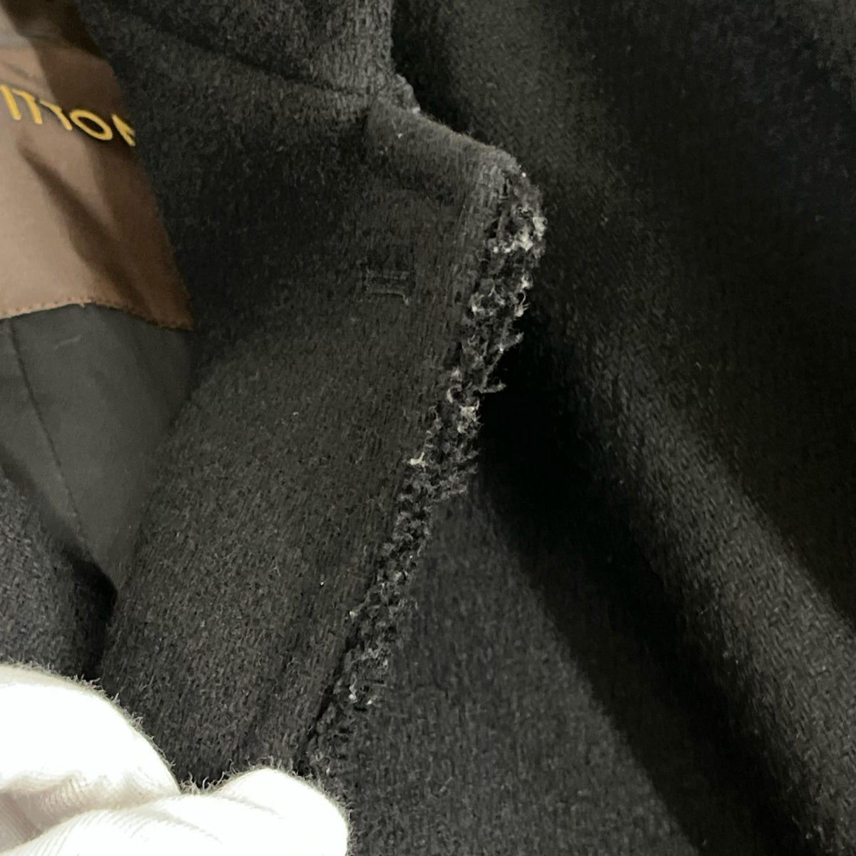 LV ウール Pコート 黒 (50)