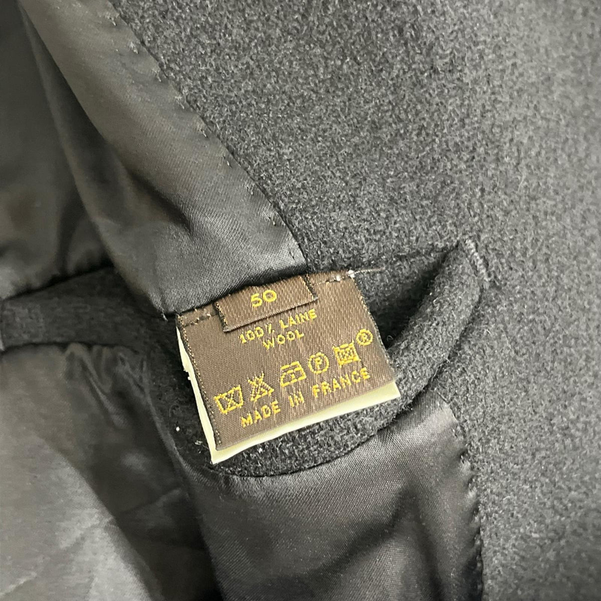 LV ウール Pコート 黒 (50)