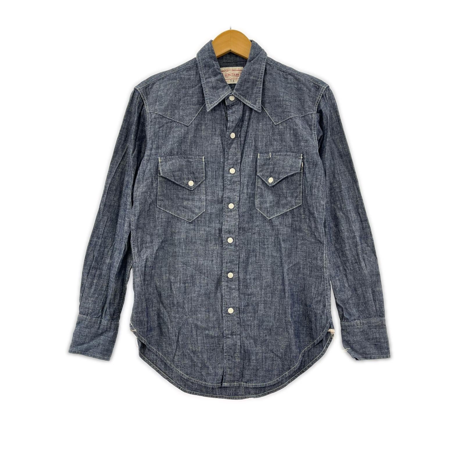 長袖シャツ BONCOURA カウボーイシャツ シャンブレー