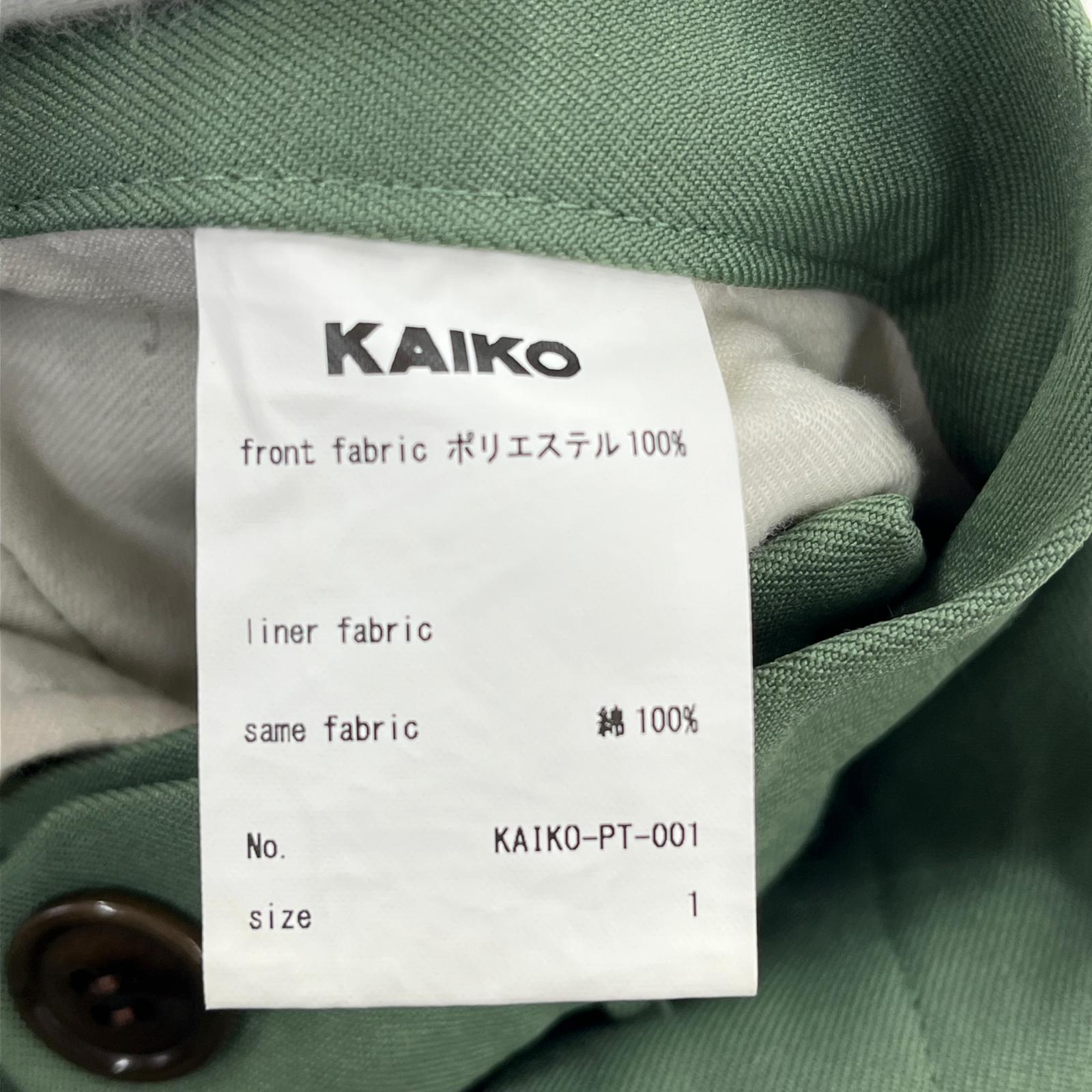 パンツ KAIKO ボトム グリーン スラックス」