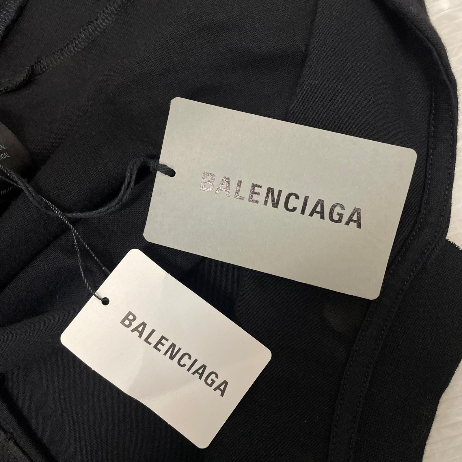 BALENCIAGA Paris moon up side down tee (5) ブラック 5