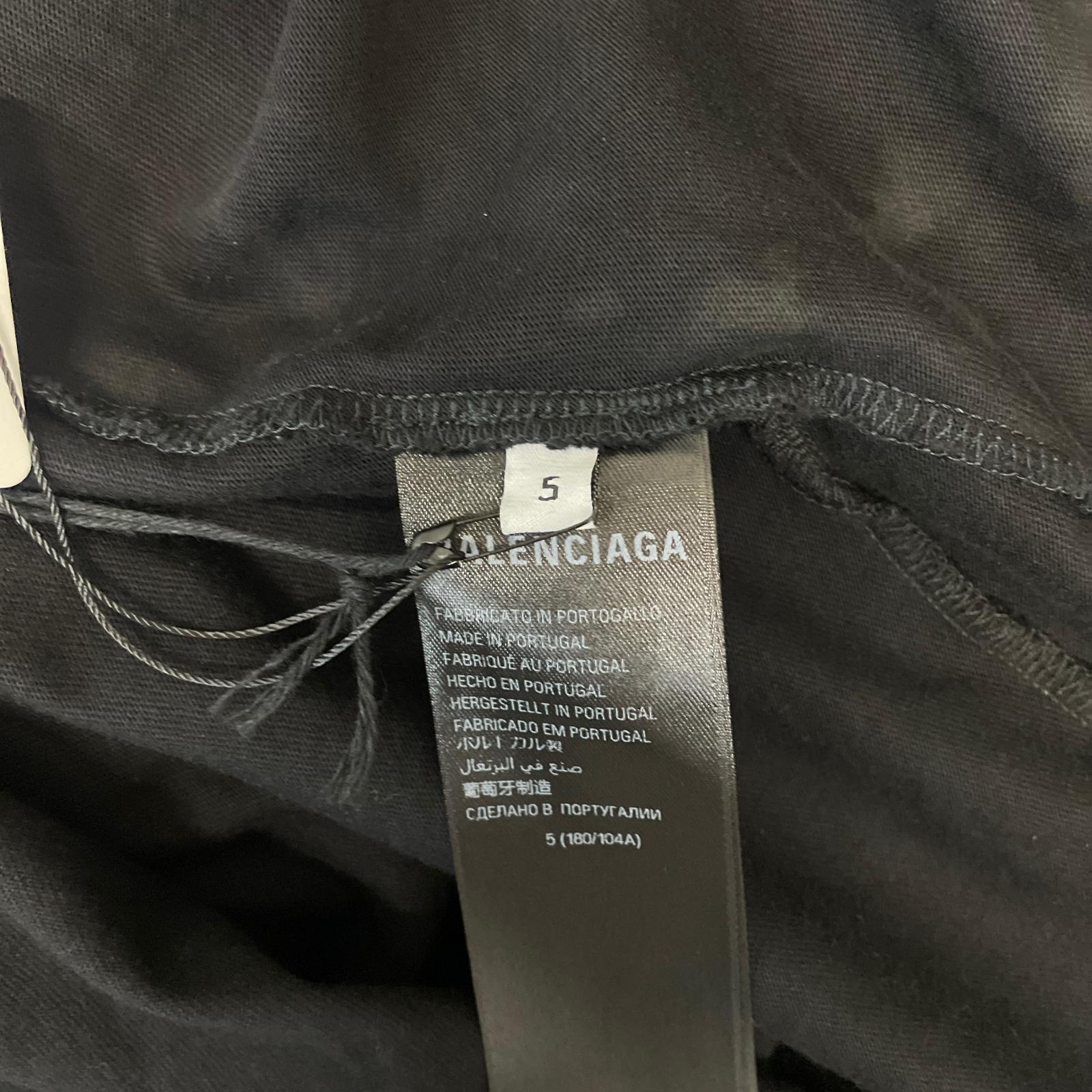 BALENCIAGA Paris moon up side down tee (5) ブラック 5