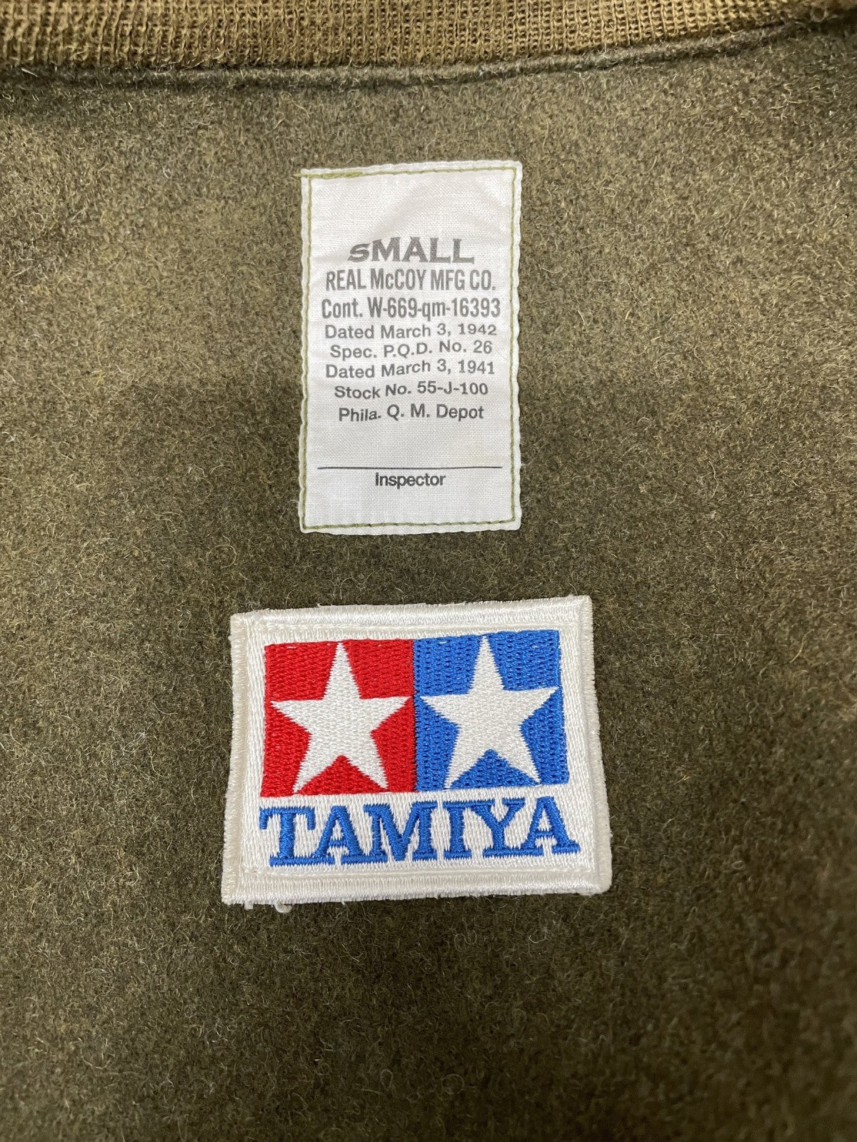 ミリタリージャケット REAL McCOY’S×TAMIYA タンカースジャケット S カーキ