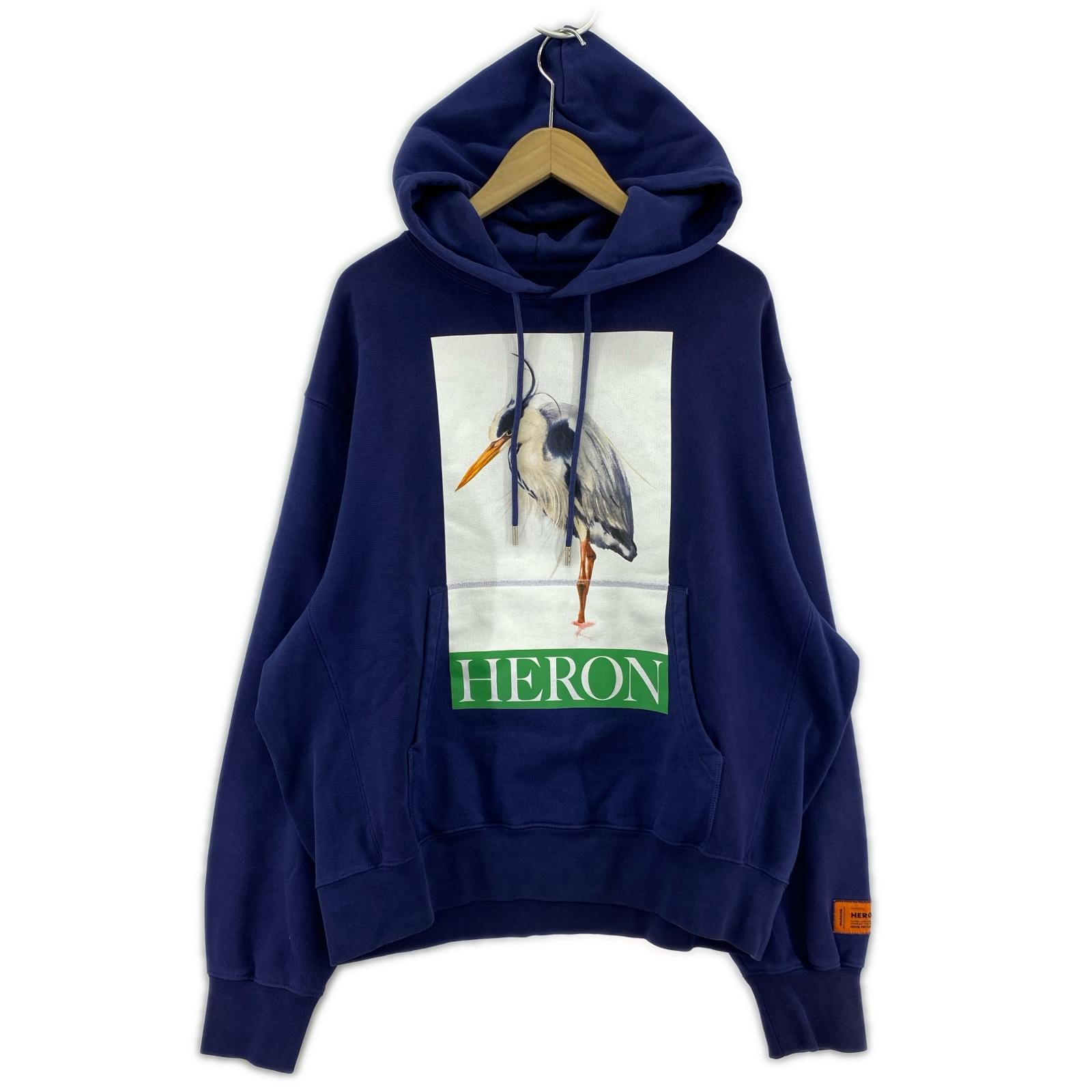 パーカー 23FW Heron Bird Painted Hoodie NVY L L