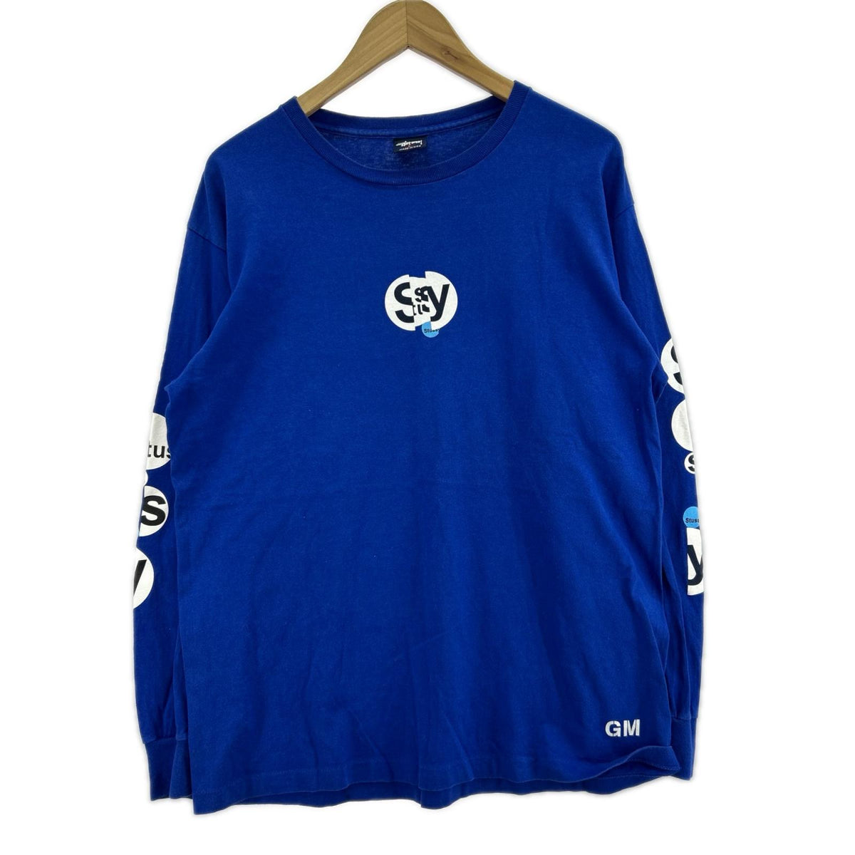 長袖Tシャツ 90s USA製 紺タグ Graphic Logo L/S Tee BLU L L