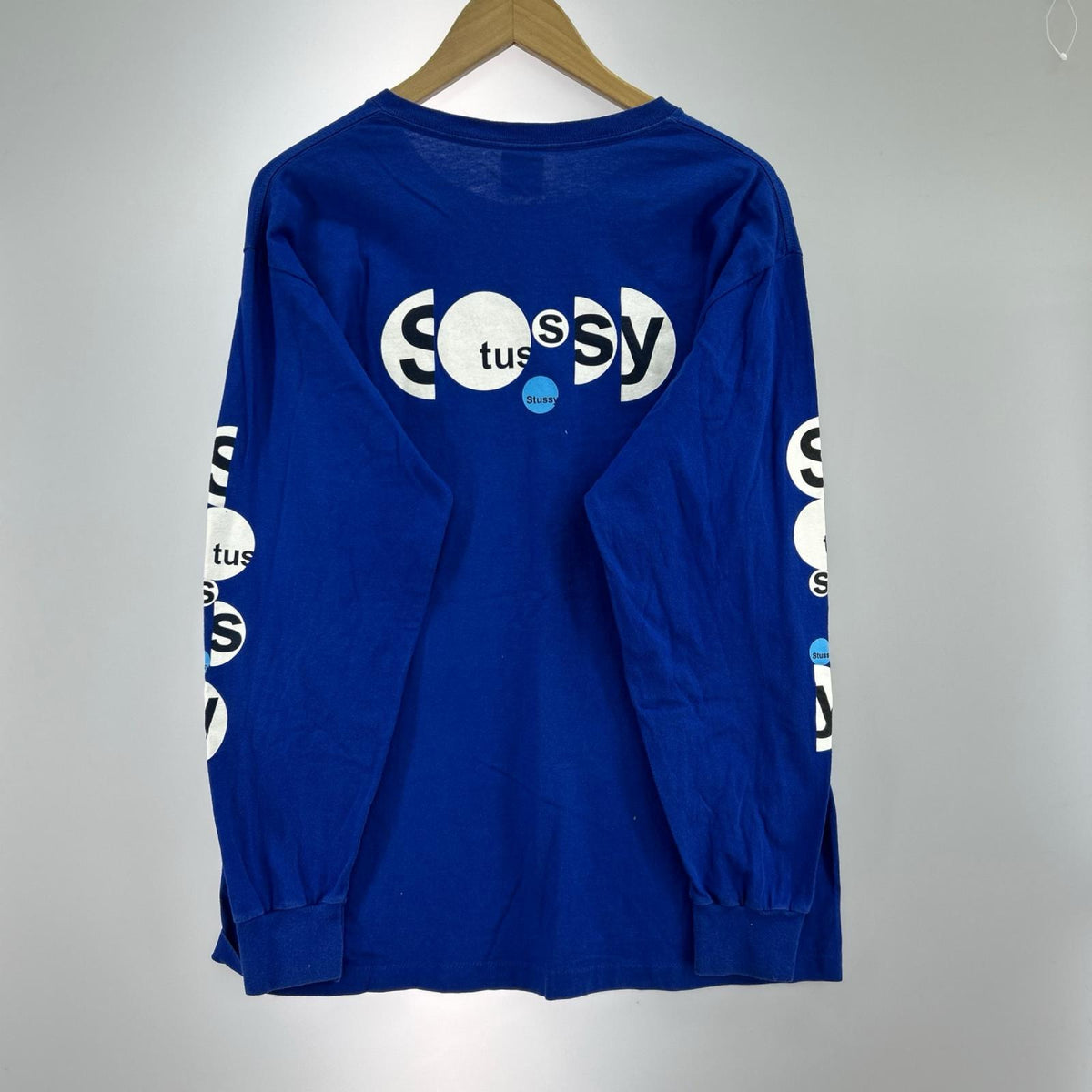 長袖Tシャツ 90s USA製 紺タグ Graphic Logo L/S Tee BLU L L