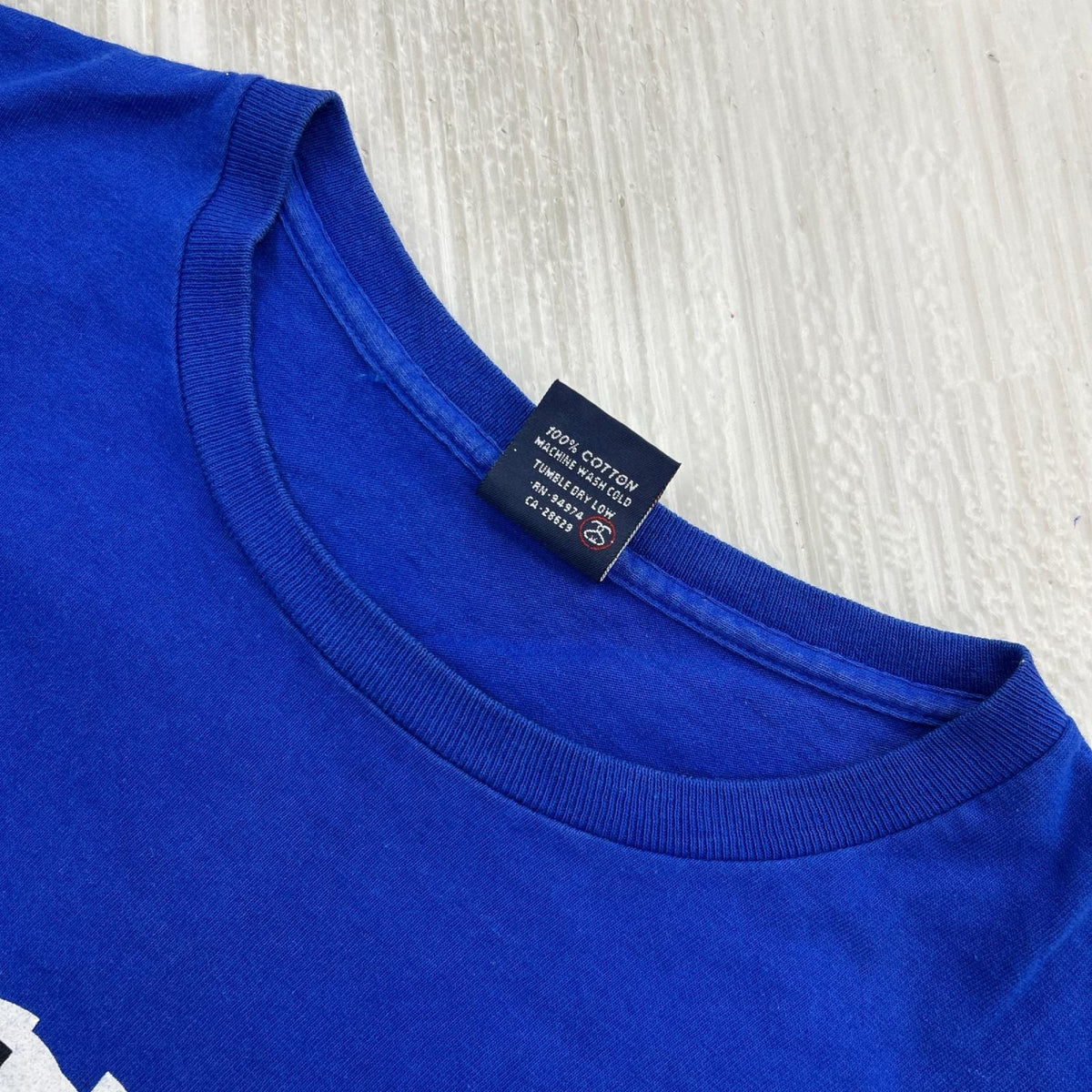 長袖Tシャツ 90s USA製 紺タグ Graphic Logo L/S Tee BLU L L