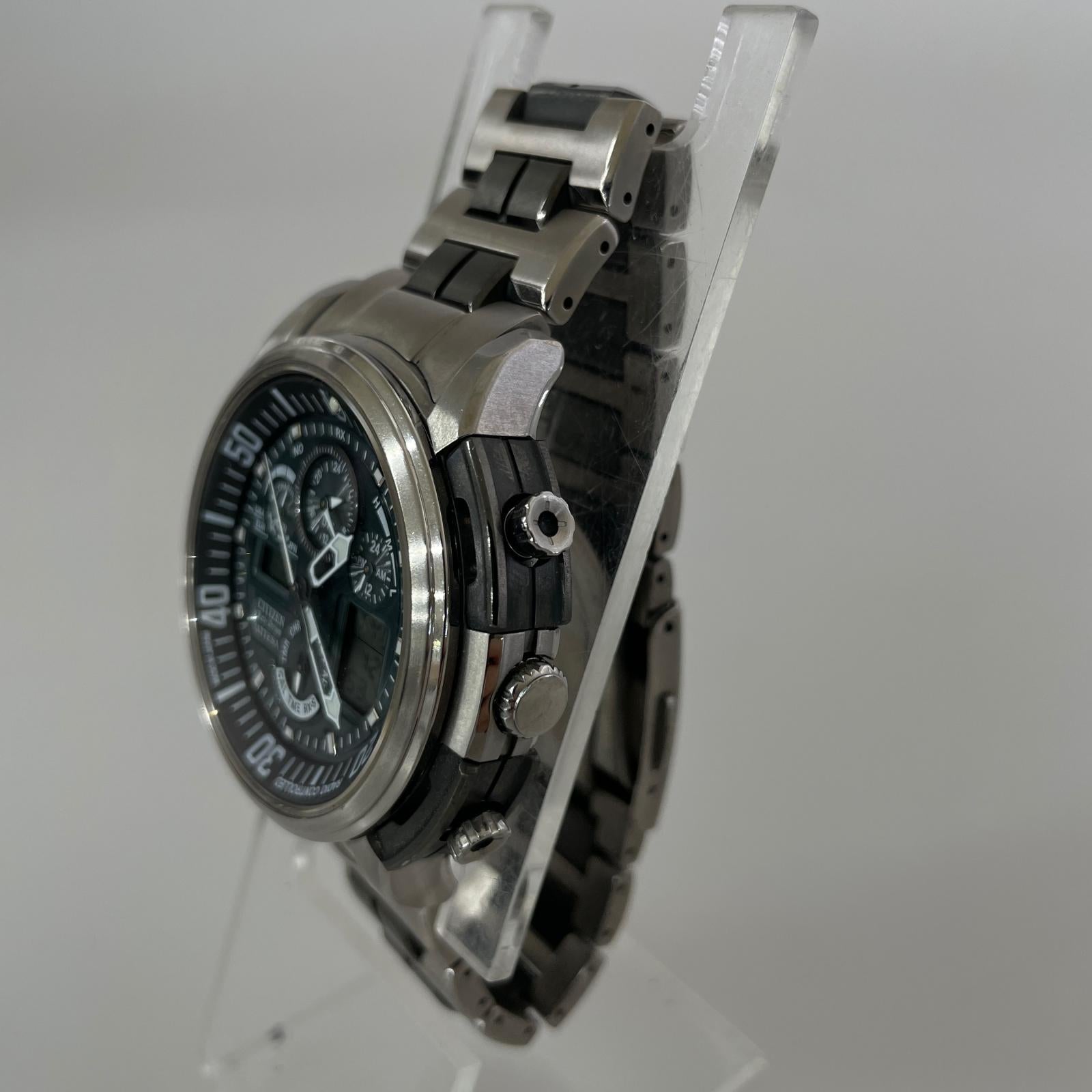 腕時計 ECO-DRIVE ATTESA U680-T013333 クロノグラフ ブラック
