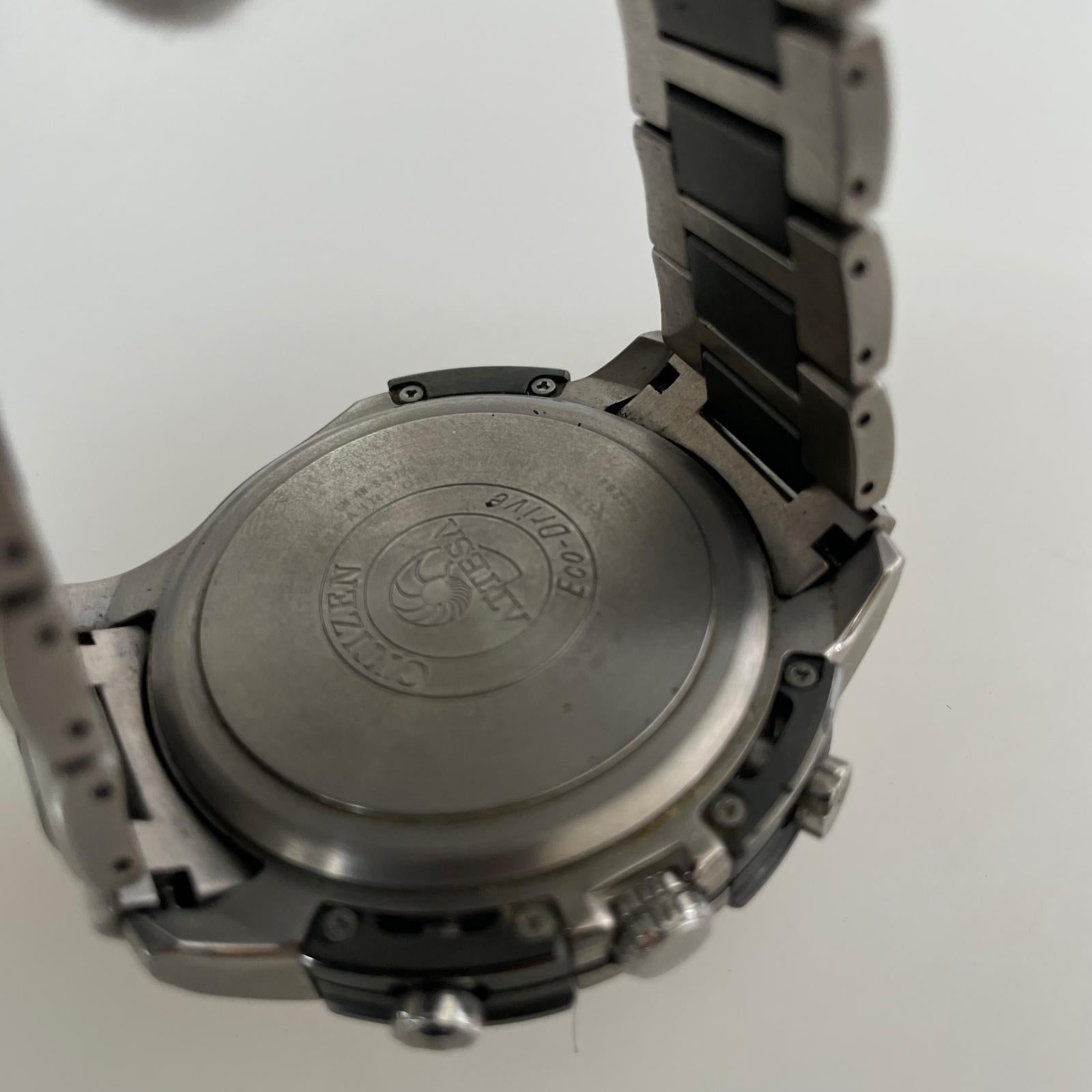 腕時計 ECO-DRIVE ATTESA U680-T013333 クロノグラフ ブラック