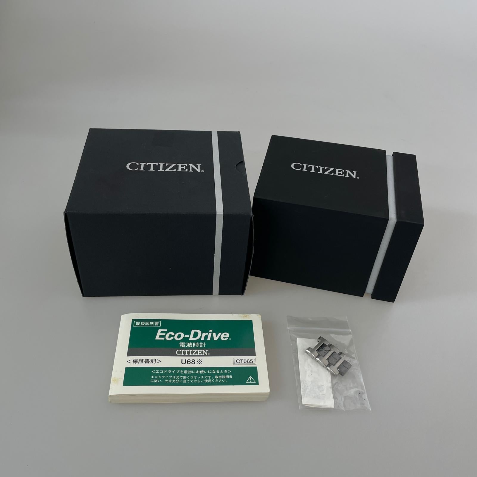 腕時計 ECO-DRIVE ATTESA U680-T013333 クロノグラフ ブラック