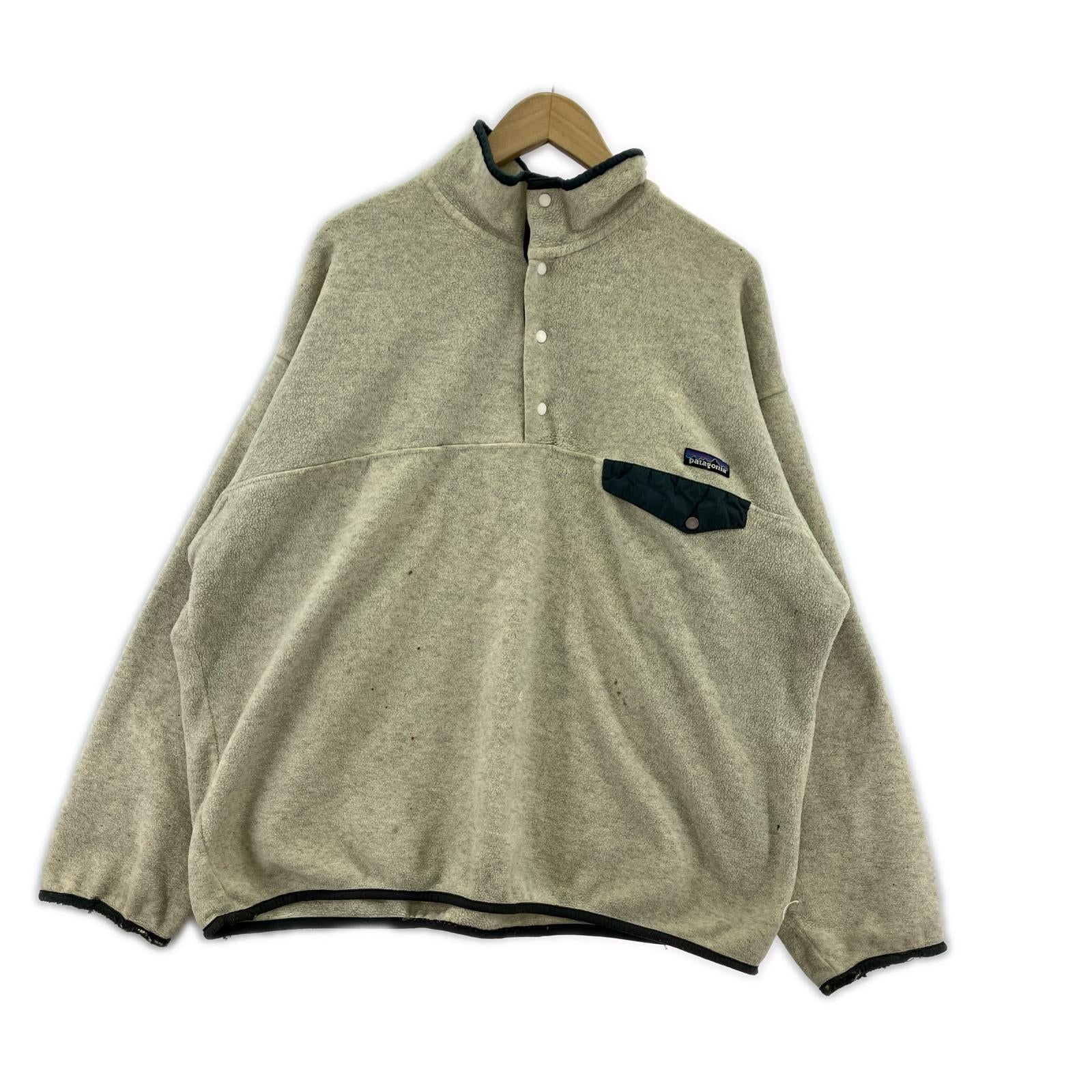 ジャケット シンチラ スナップT フリース (XL) ベージュ