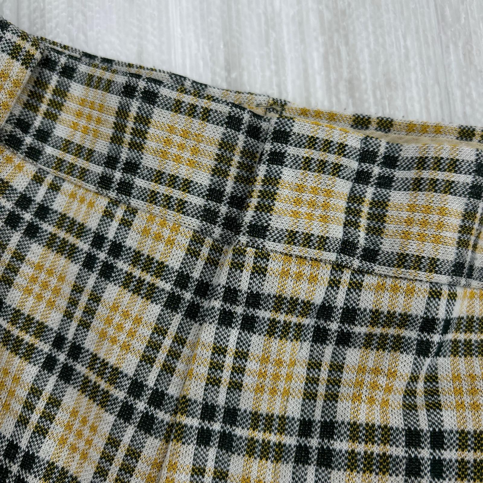 パンツ 70s MW チェック フレア TALON (実寸31)