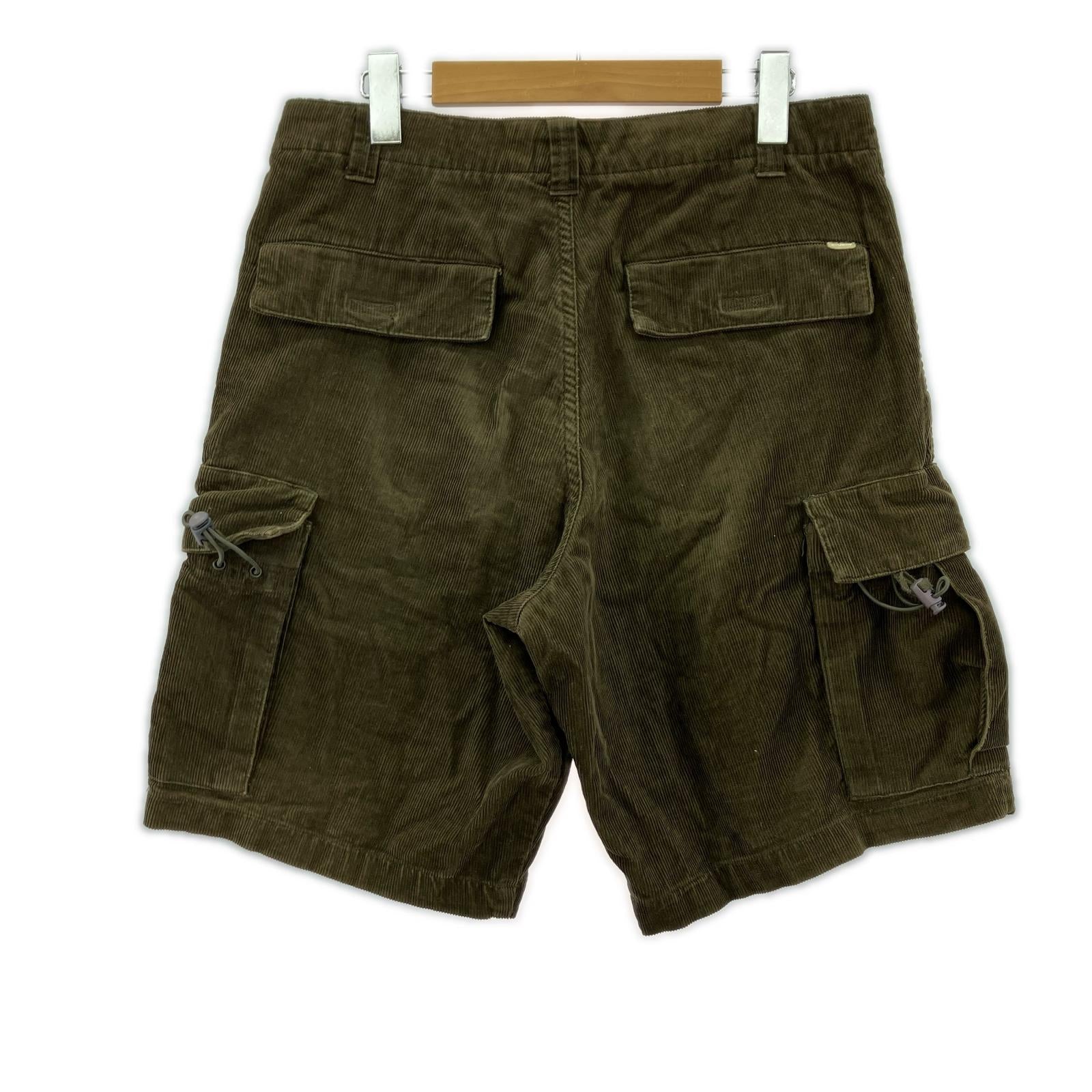 ショートパンツ 90S-00S コーデュロイ カーゴショーツ 茶 (W32) 30 ブラウン