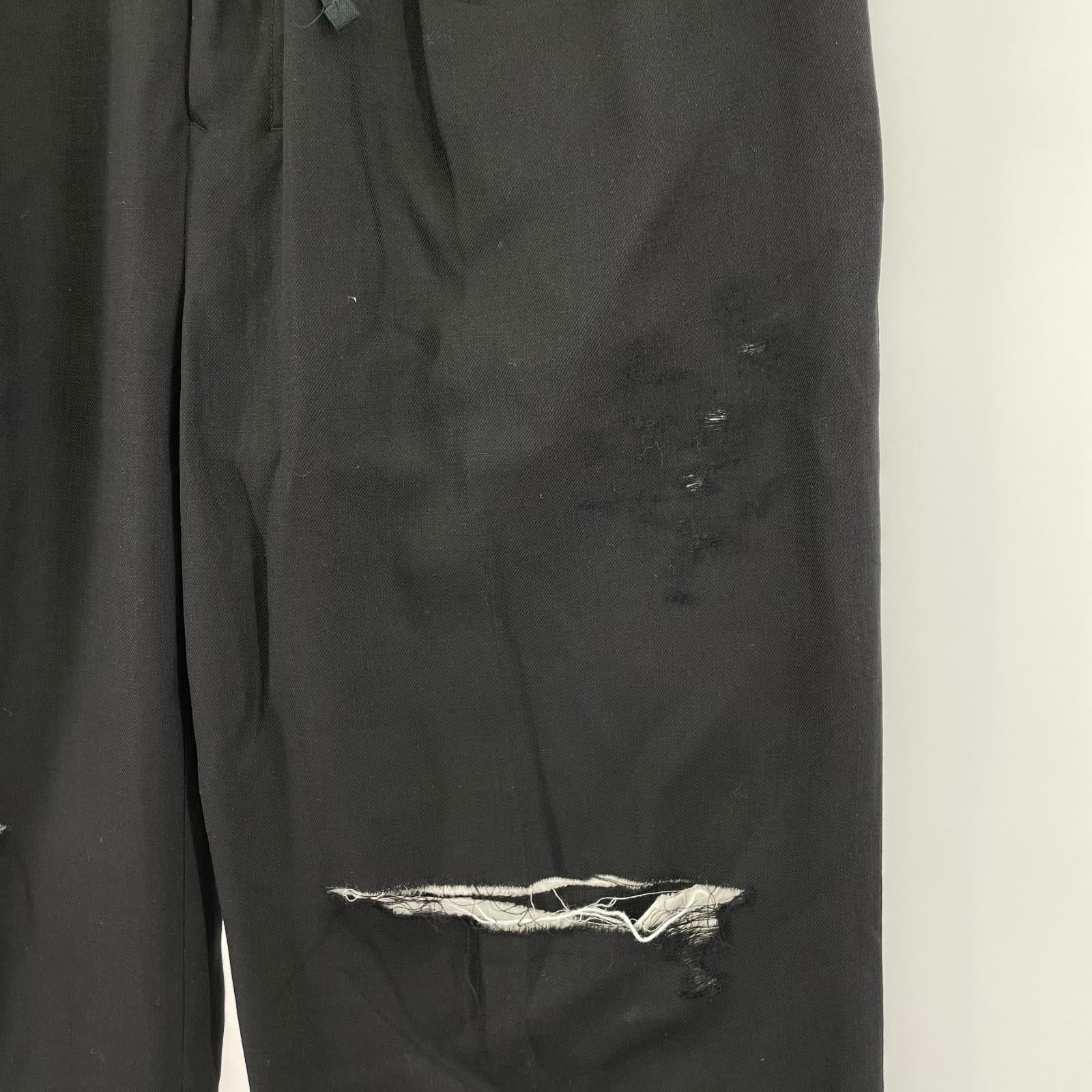 パンツ DAMAGE WOOL 2TCUK SLACKS ANC-PT79-B 2 ブラック
