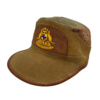 キャスケット THE AUSTRAKIAN BUSH HAT レザー ブラウン