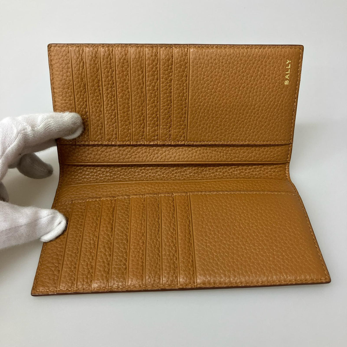 長財布 BALLY PNT CONTINENTAL 幾何学模様 長財布 ブラウン