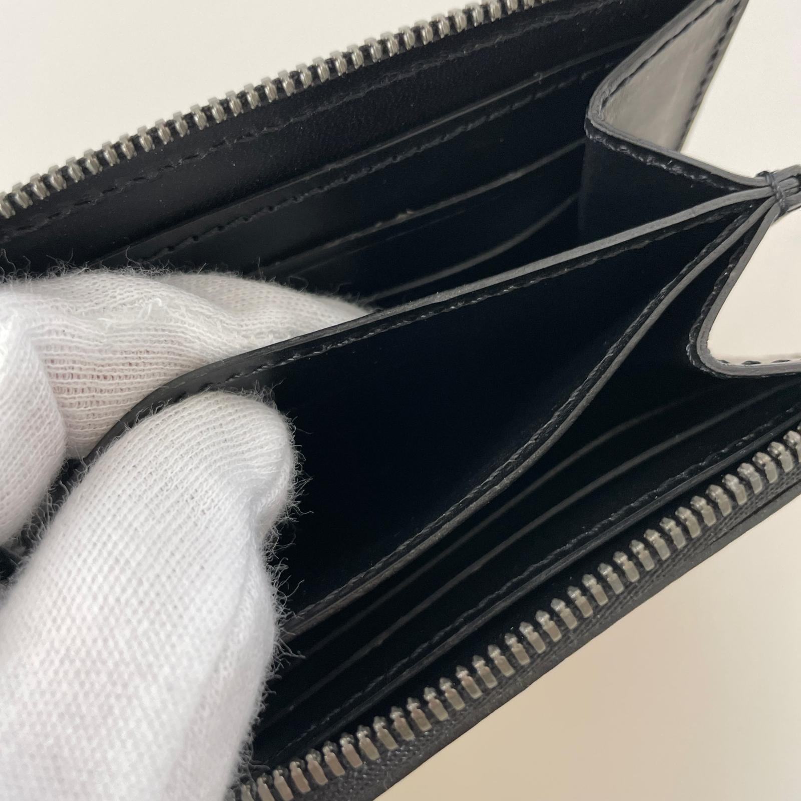 コンパクトウォレット ラウンドファスナー財布 ブラック ブラック