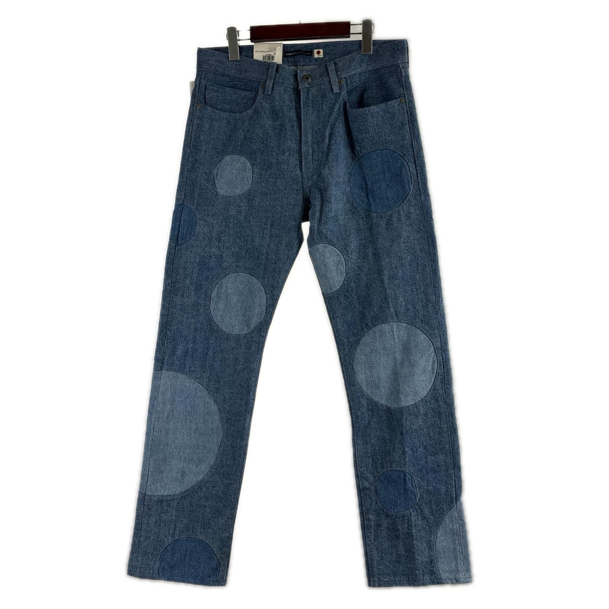 デニムパンツ MADE&CRAFTED サークル パッチワーク インディゴ (32) 32 ネイビー