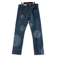 デニムパンツ MADE&CRAFTED サークル パッチワーク インディゴ (32) 32 ネイビー