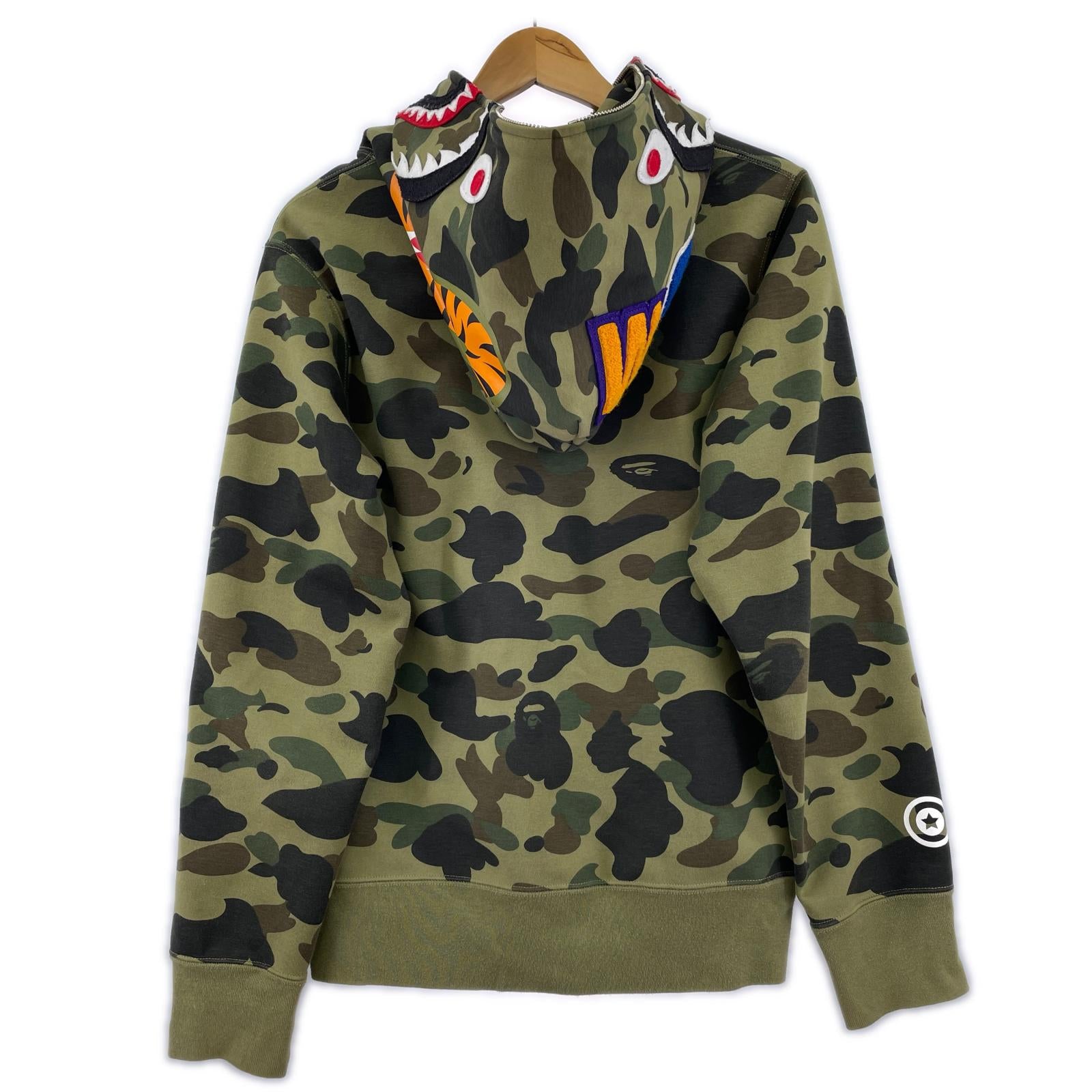パーカー SHARK HOODIE 猿迷彩 緑 (M) M