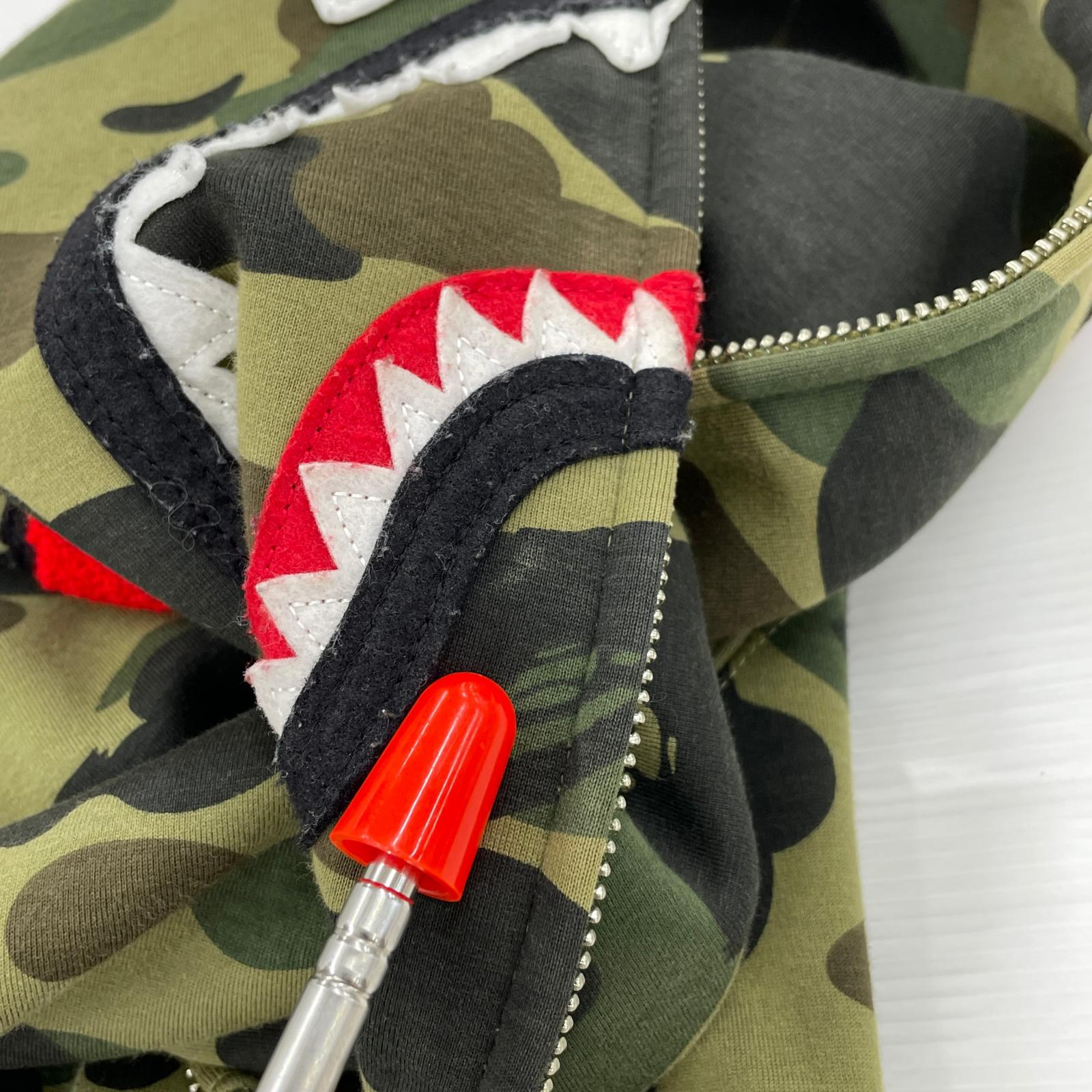 パーカー SHARK HOODIE 猿迷彩 緑 (M) M