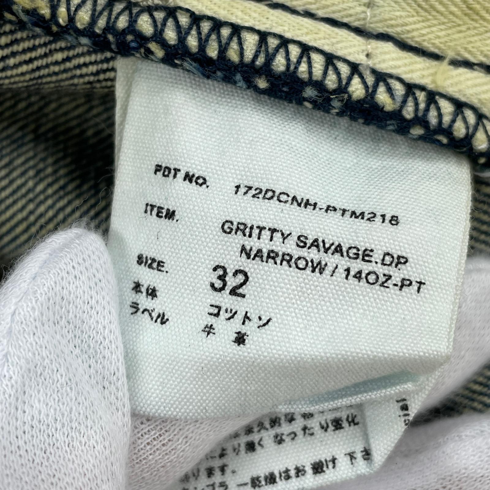 デニムパンツ GRITTY SAVAGE.DP NARROW (W32) 32 ブルー