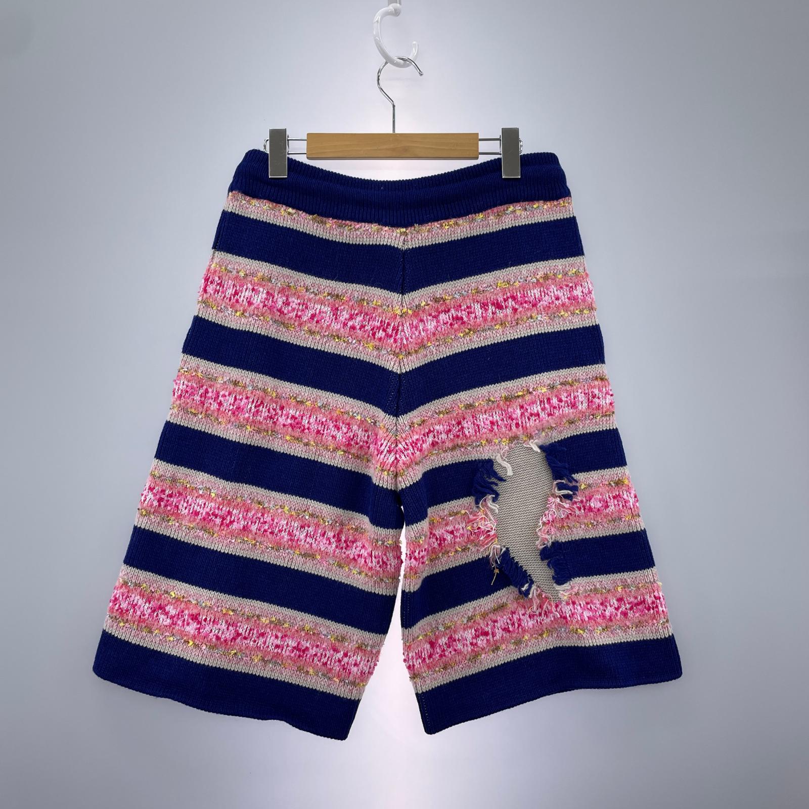 ショートパンツ Palm Angels 23AW STRIPED KNIT POLO SHORT S マルチカラー