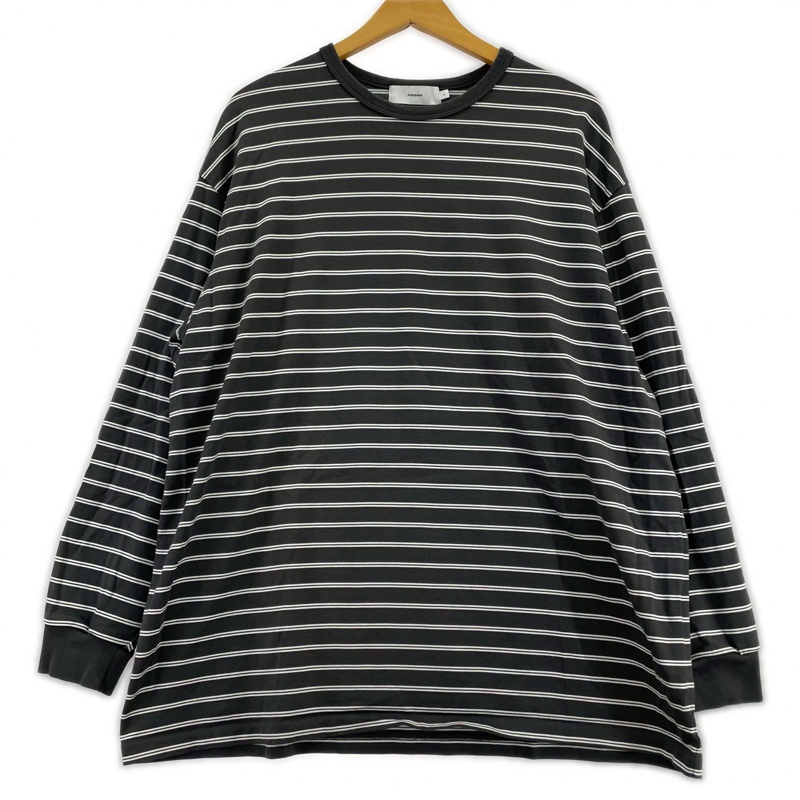 長袖Tシャツ graphpaper Tri Spun Border L/S Tee 2 グレー 2 グレー